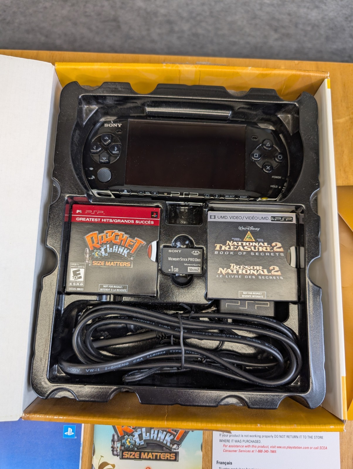 Sony PSP 3001 Ratchet And Clank Limited Edition, Mystic Black CIB