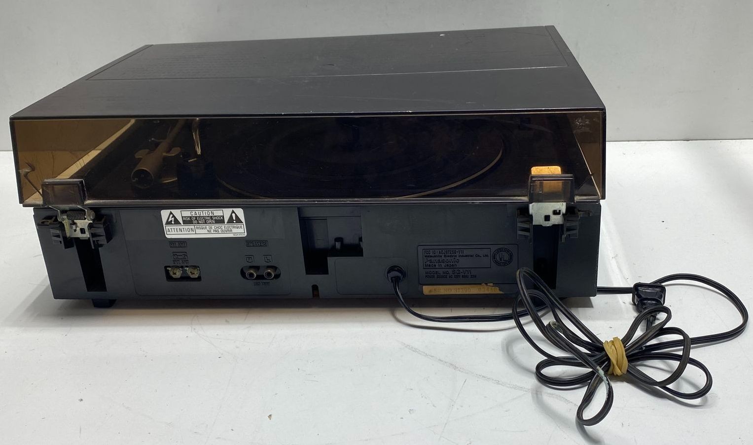 Panasonic Stereo System SG-V11 Silver FM AM Cassette Turntable Power Cord