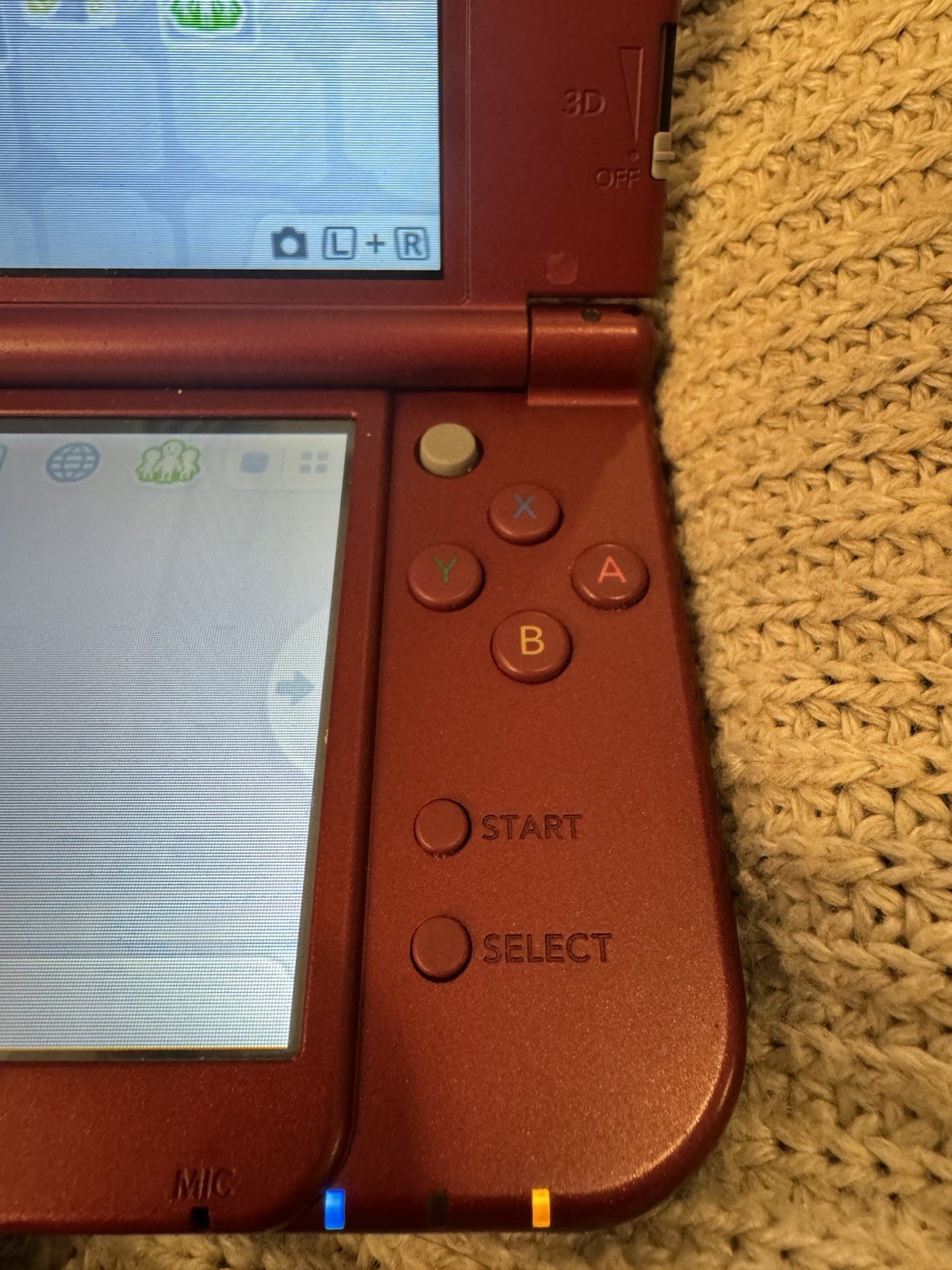 Nintendo 3DS XL Red Handheld System with 3D Audio Technology