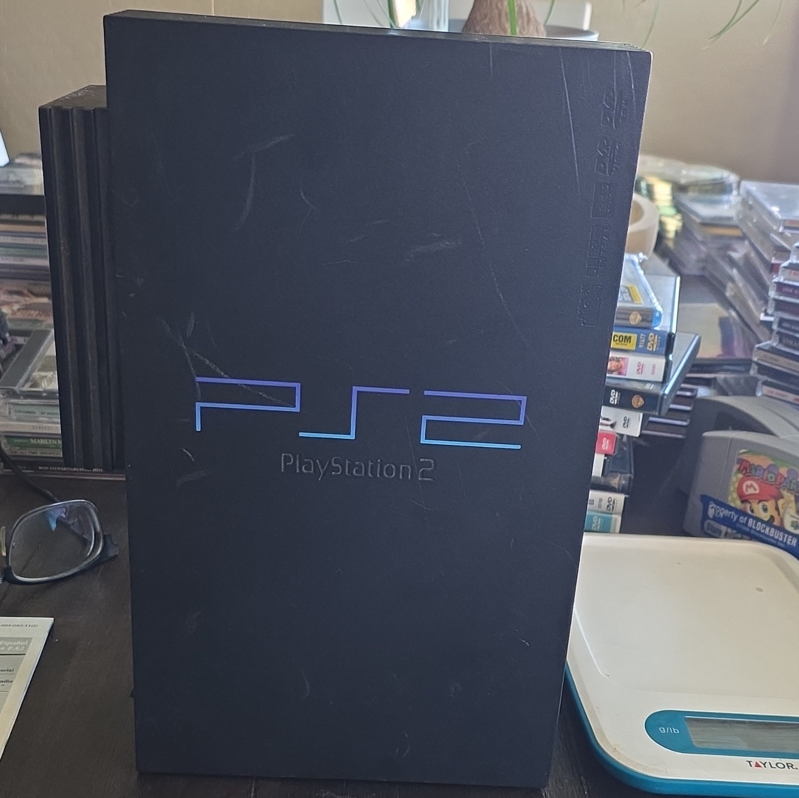 UNTESTED Sony PlayStation 2 Console w/ Network Adaptor Disc, Manual