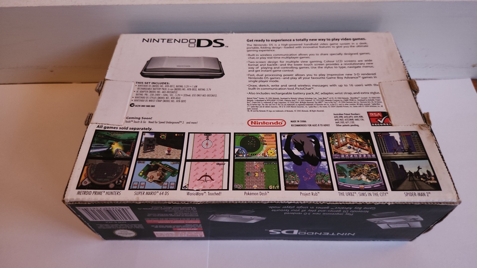 Nintendo DS Original Silver boxed & accessories – Aust release -Read Description