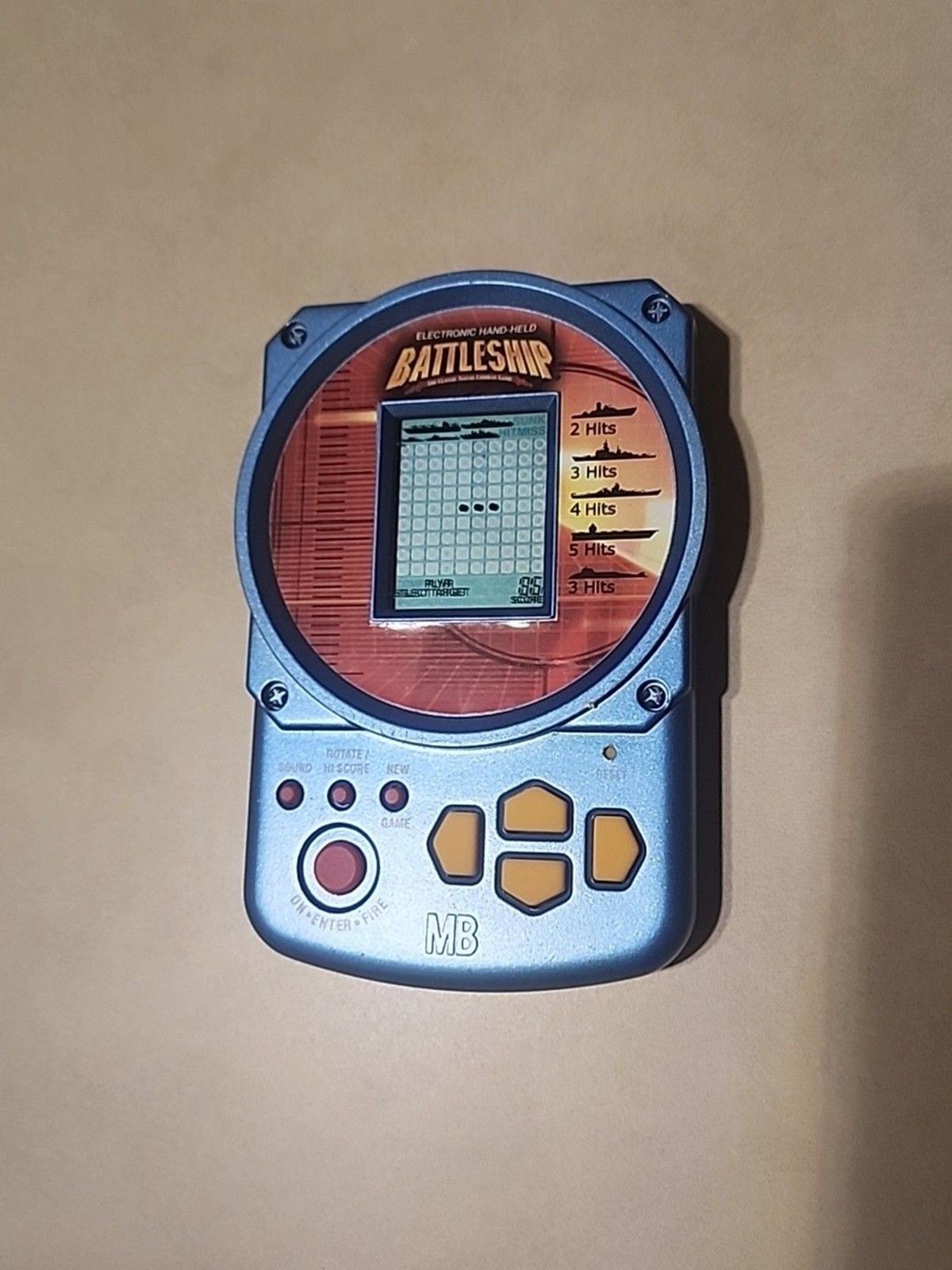 Vintage 2002 Hasbro Electronic Handheld Battleship Game MB Milton Bradley