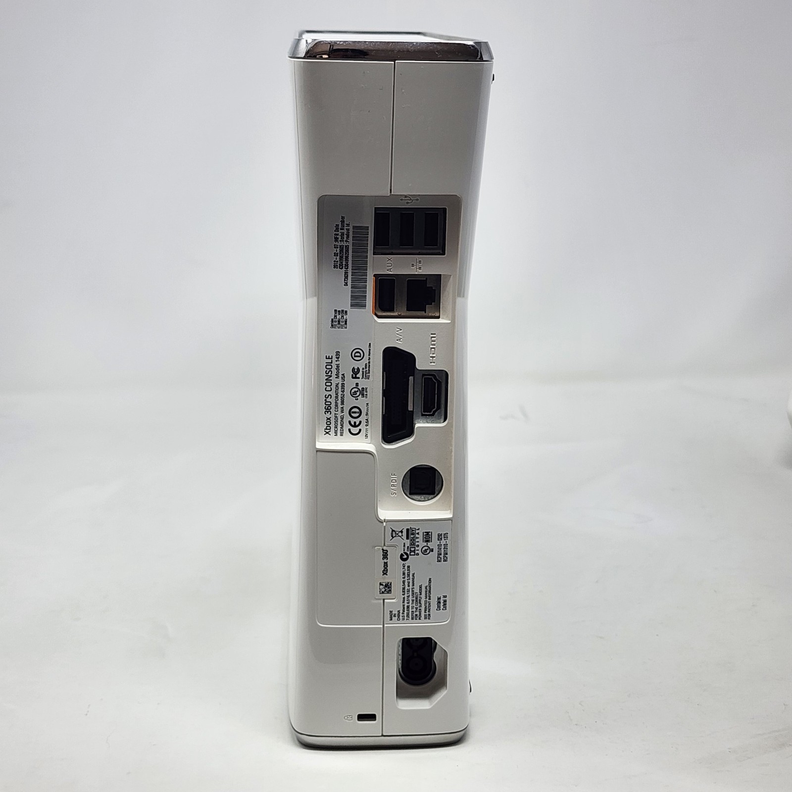 White Xbox 360 Slim 250GB Console Kinect Set w/ OEM Controller & 6 Games TESTED