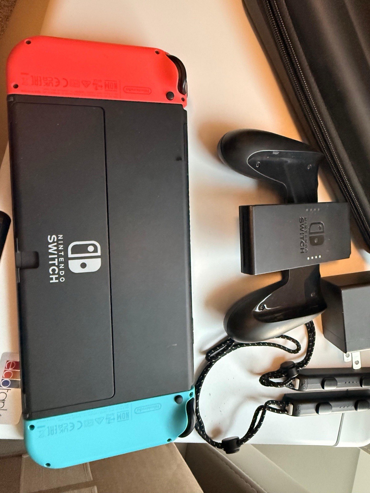Nintendo Switch OLED Model HEG-001 Handheld Console – 64GB – Black/Neon Red/Neon