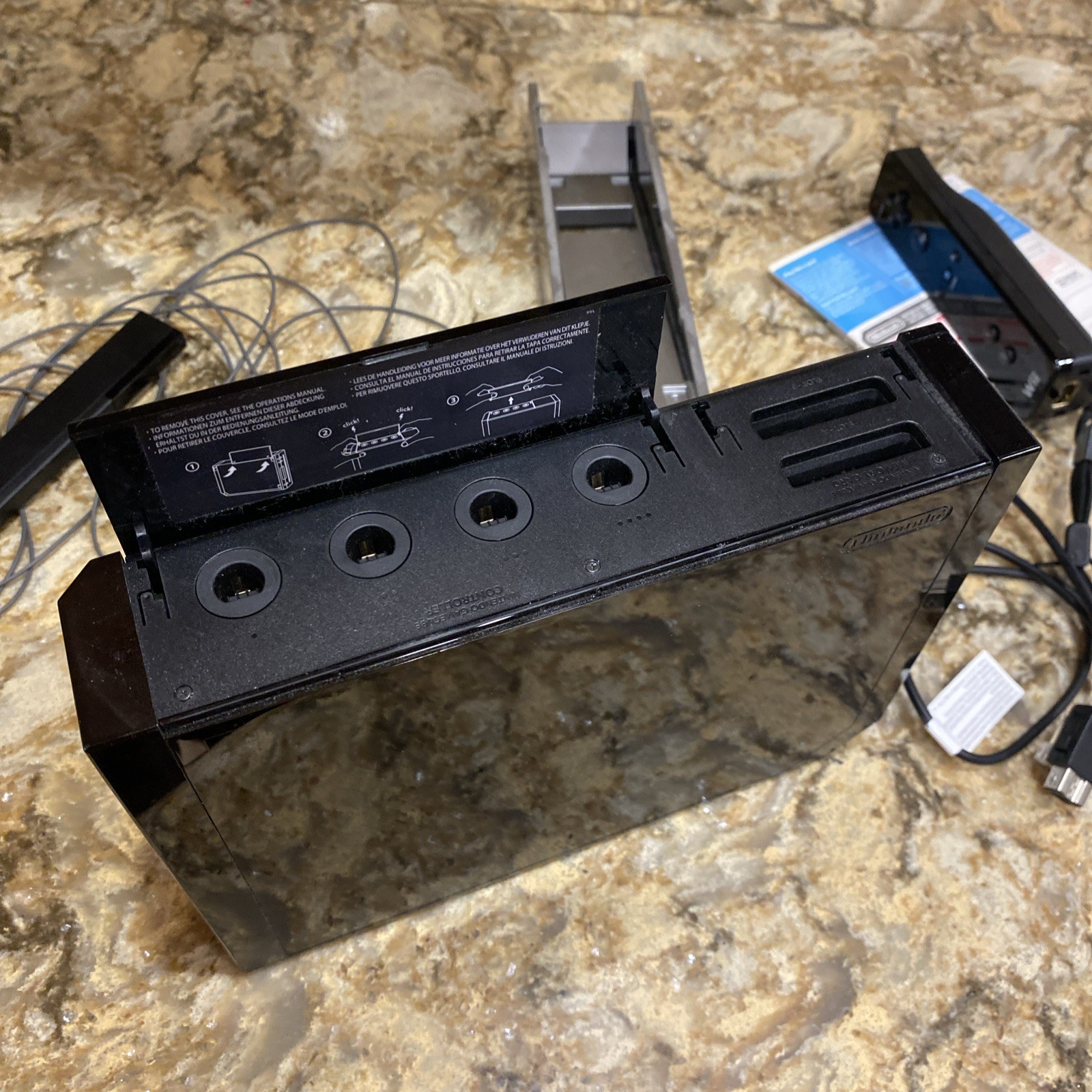Nintendo Wii Sports Black Console RVL-001 Sensor Bar Wiimote Nunchuck Remote
