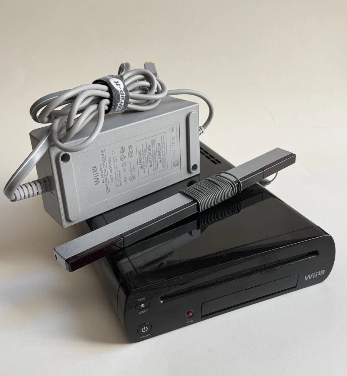 Wii U Black WUP-101 (02) Console Only – Comes with Power Adapter and Sensor Bar