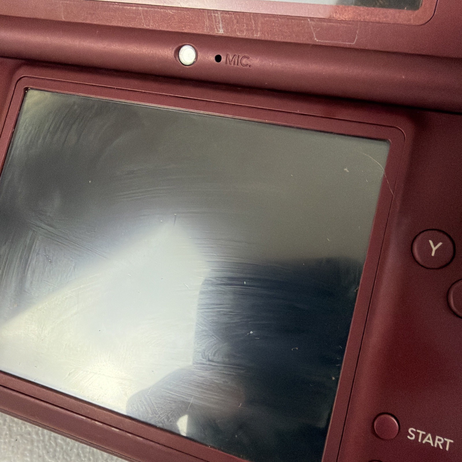 Broken Nintendo DSi XL Dark Red Burgundy Console UTL-001 PARTS ONLY NO POWER