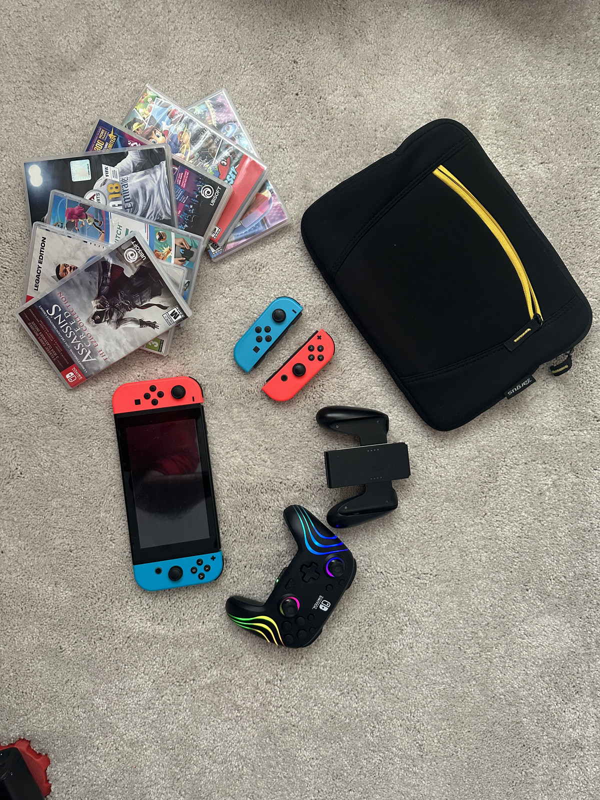 Nintendo Switch Bundle with multiple controller and games