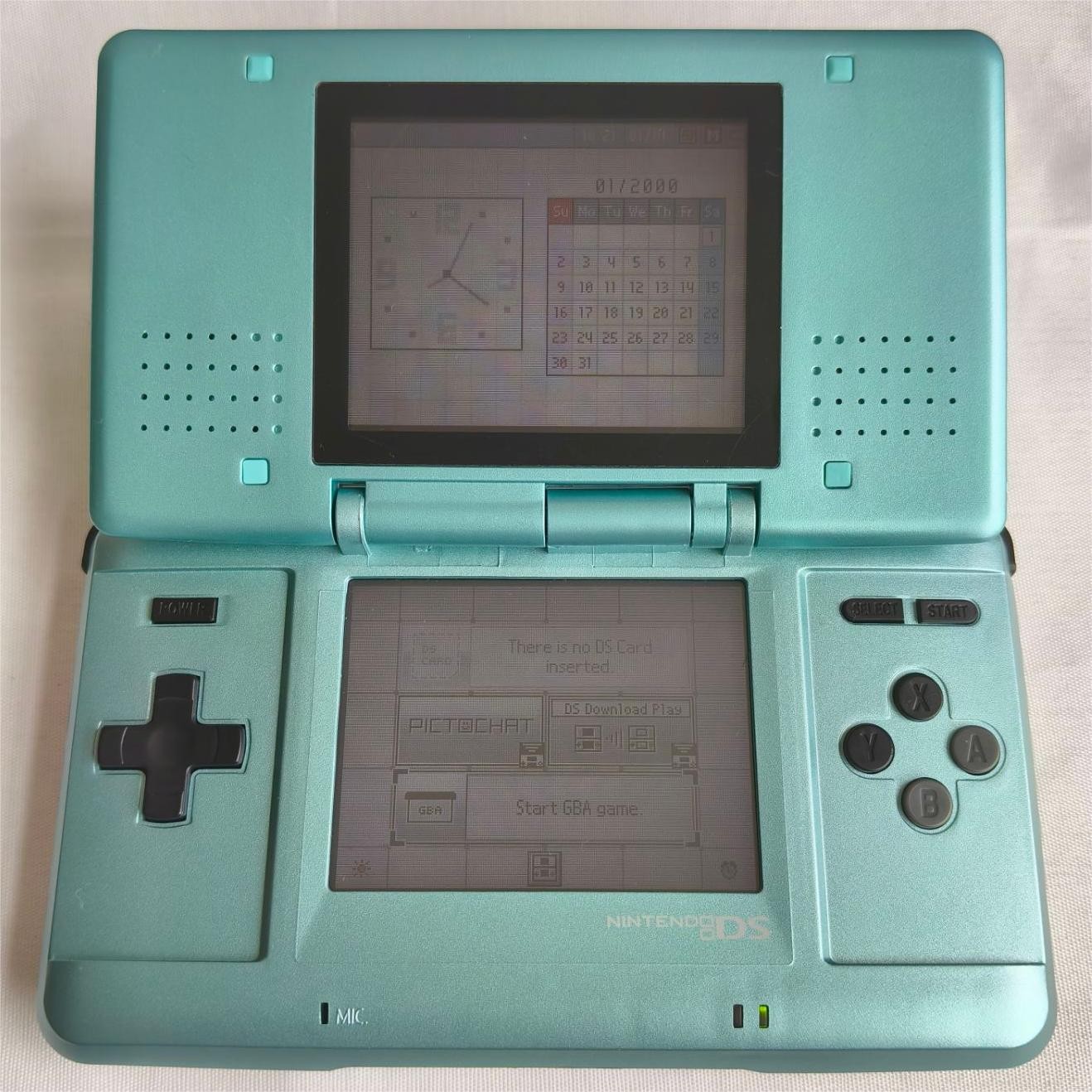 New shell NintendoDS NTR001 green Console&Charger screen defect DS slot not work