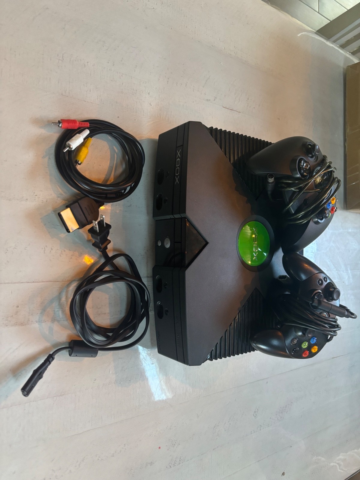 Xbox, perfect condition, comes w/ controllers and 3 free games