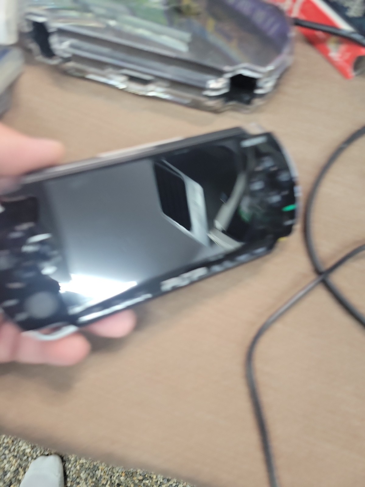 Sony Psp With 4 Games 2 UMD Movies Logitech Case And Ac Adaptor Clean Minty