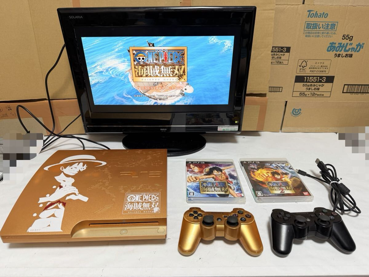 PS3 One Piece Pirate Warriors Gold Edition 320GB CECH-3000B Kaizoku Musou Play
