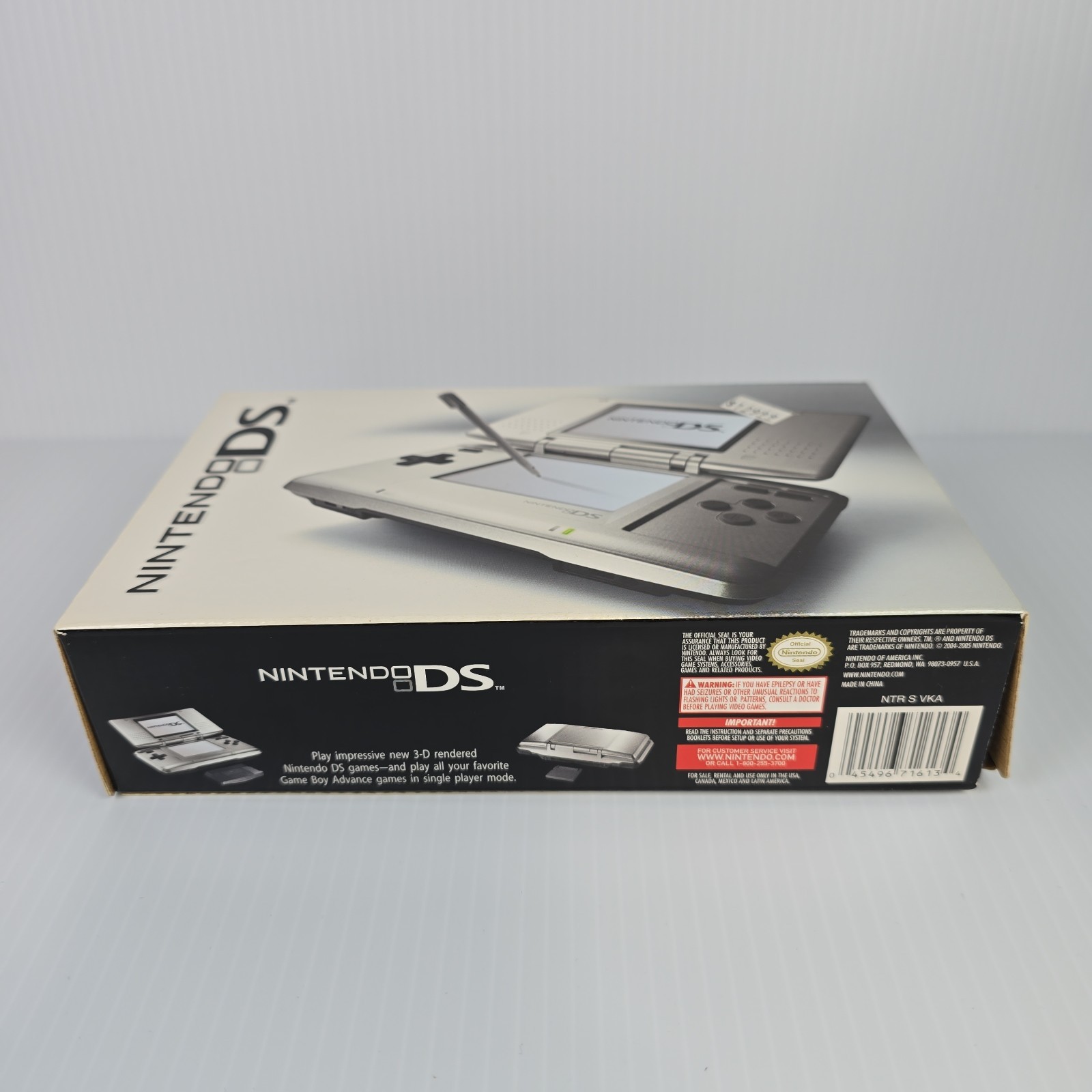 Nintendo DS Original NTR-001 Titanium Silver Handheld System CIB Tested
