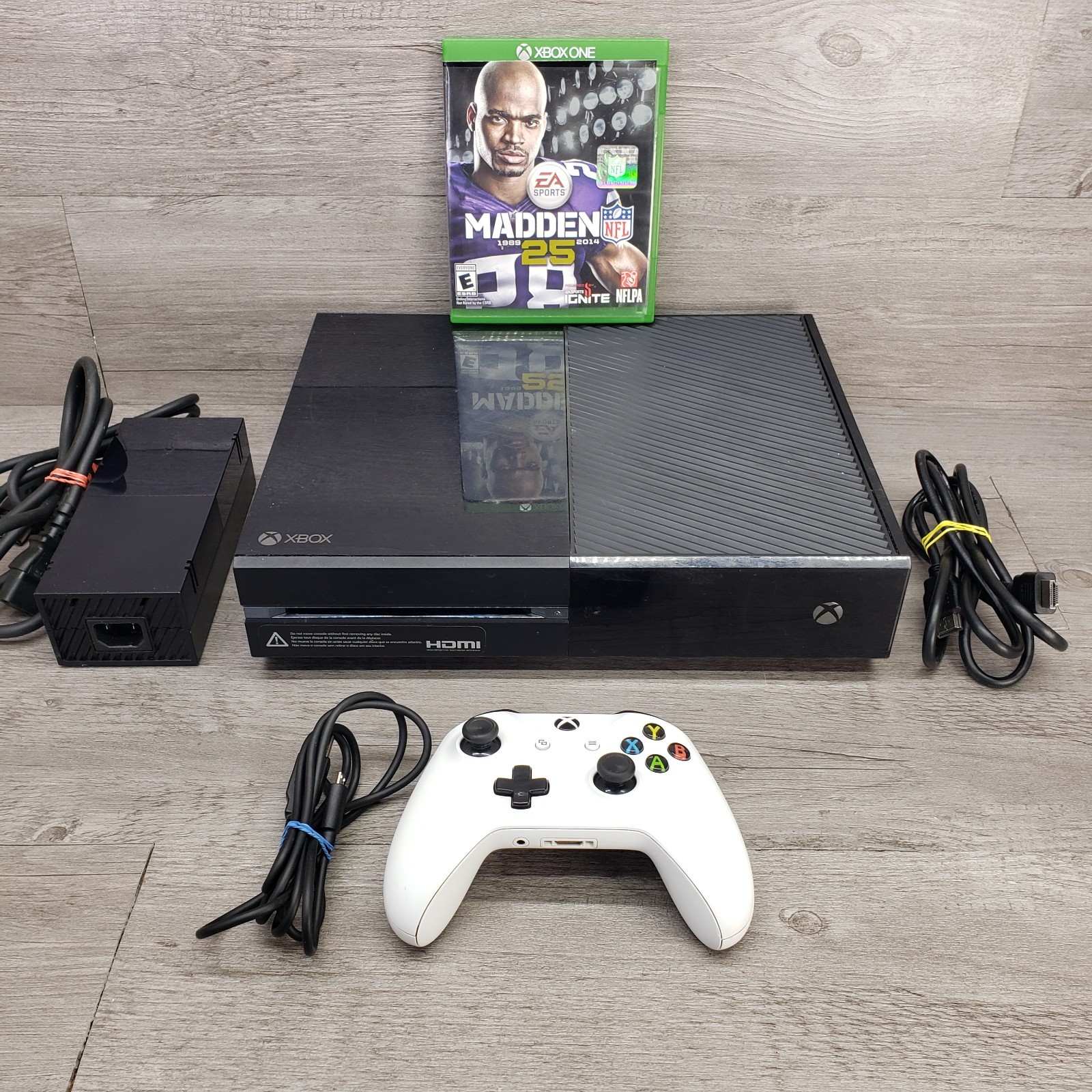 Microsoft XBOX One 365GB Controller Game Power Supply HDMI TESTED Factory Reset