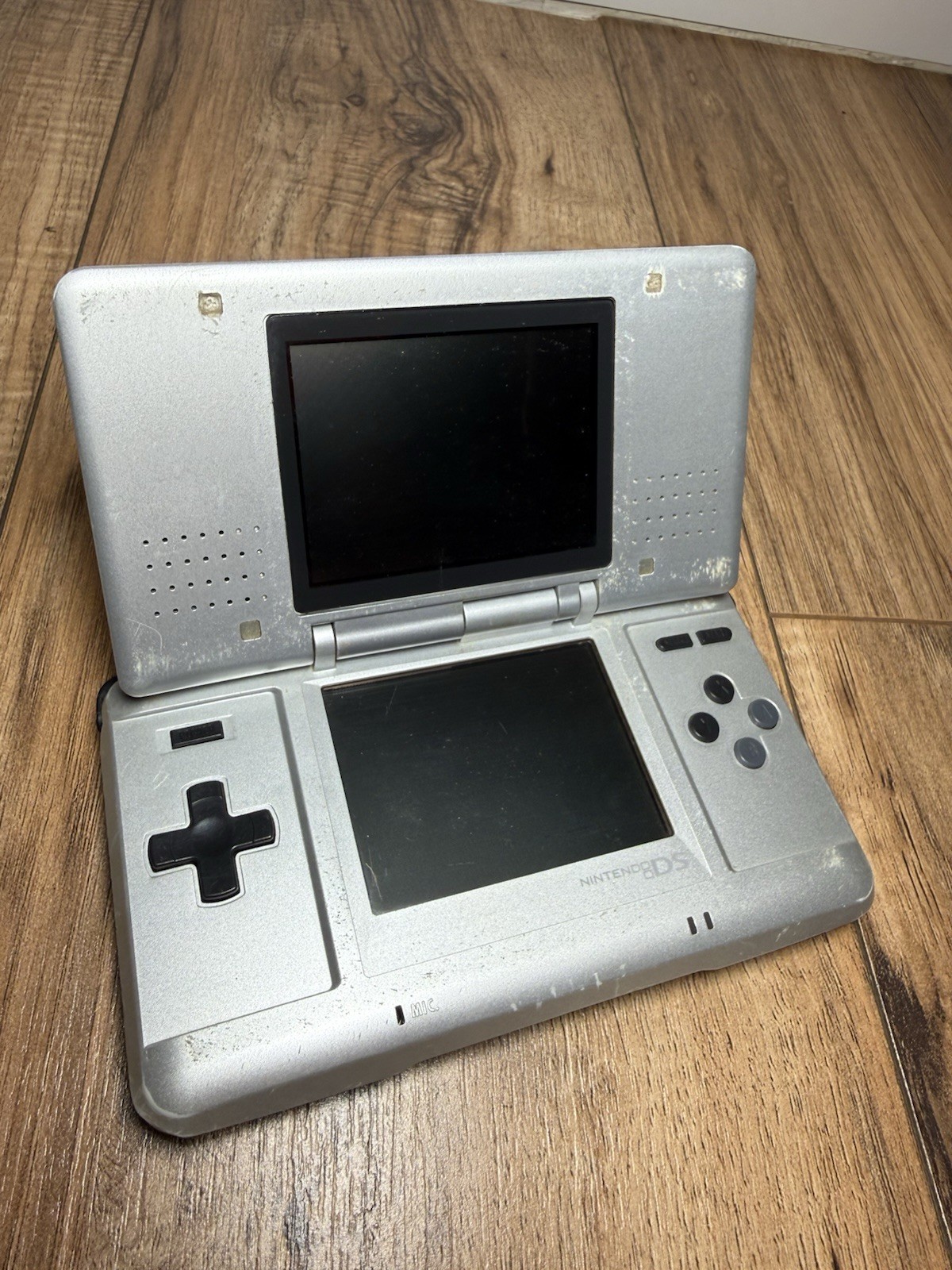 Nintendo DS Original (Titanium Silver, NTR-001) – FOR PARTS OR REPAIR – NO POWER