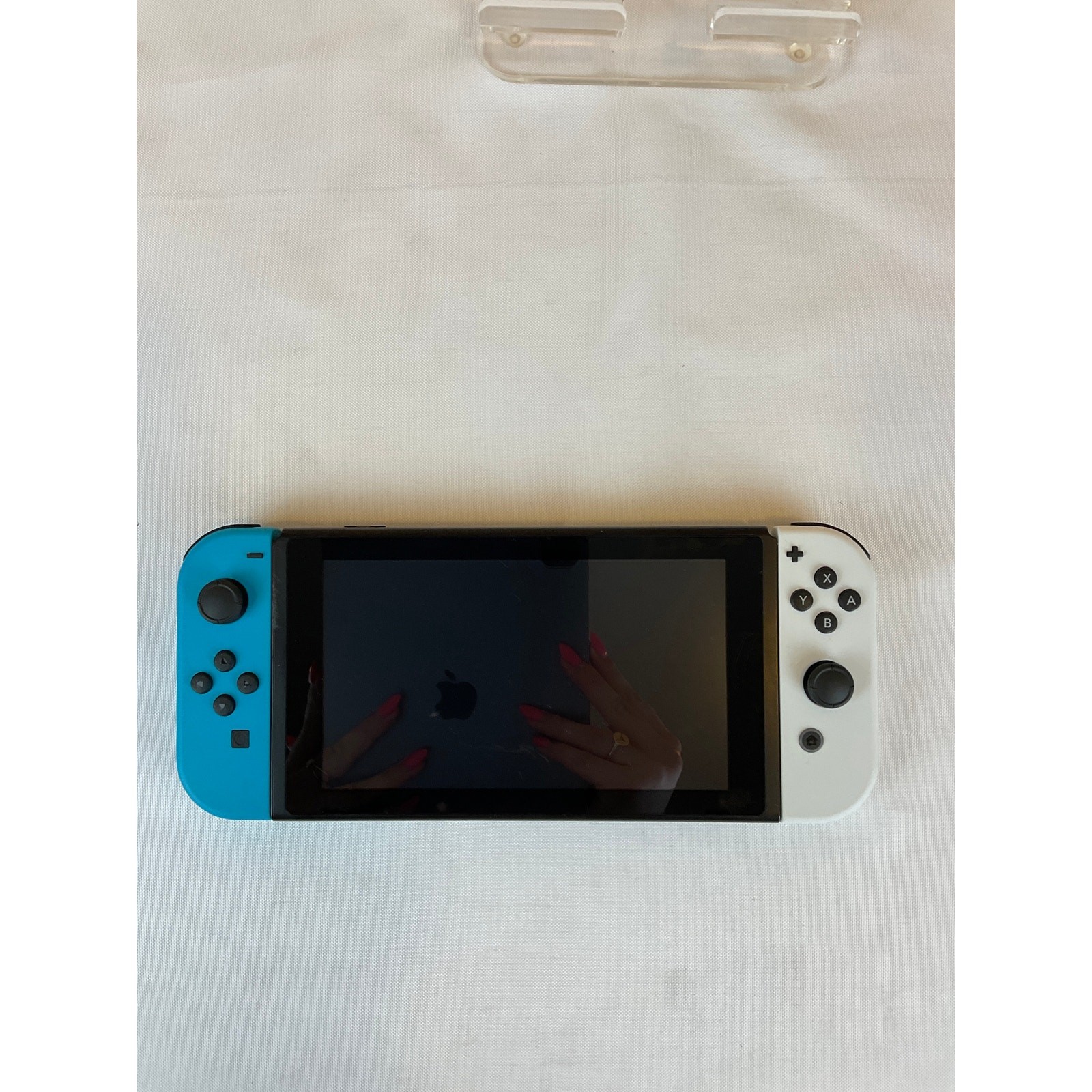 Nintendo Switch With Blue/White Joy Con Controllers, Bundle