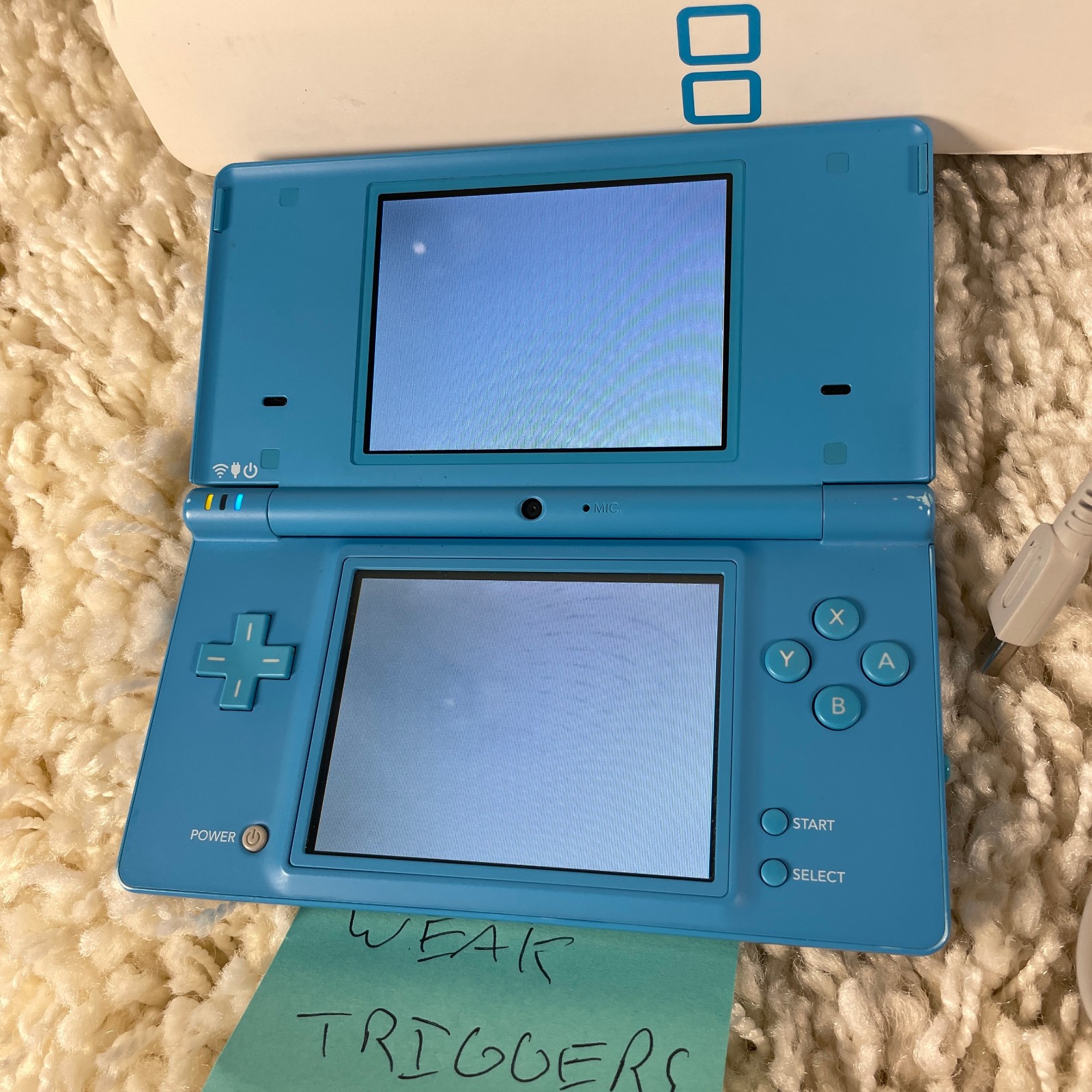 Nintendo DSi Teal Blue Handheld Console System TWL-001 Complete in Box Read