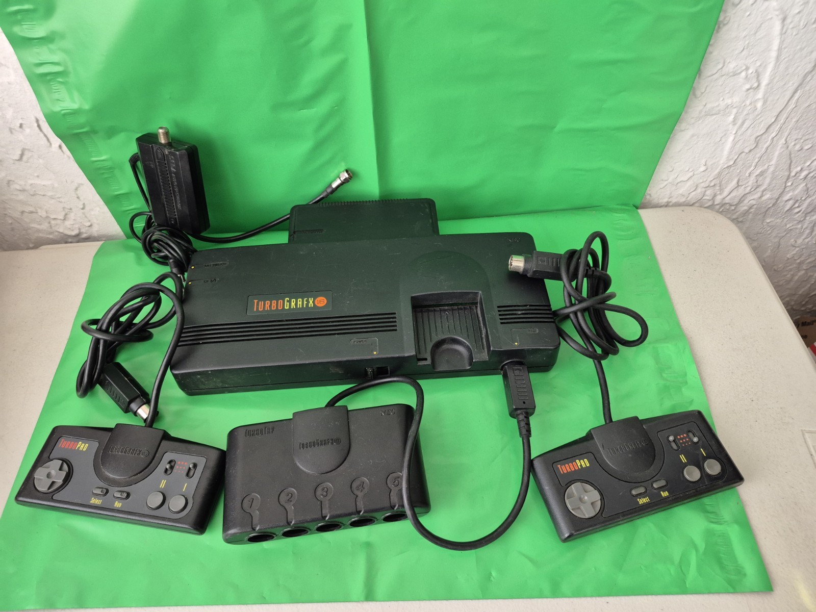 NEC Turbo Grafx-16 Console with two Controllers and TurboTap Used