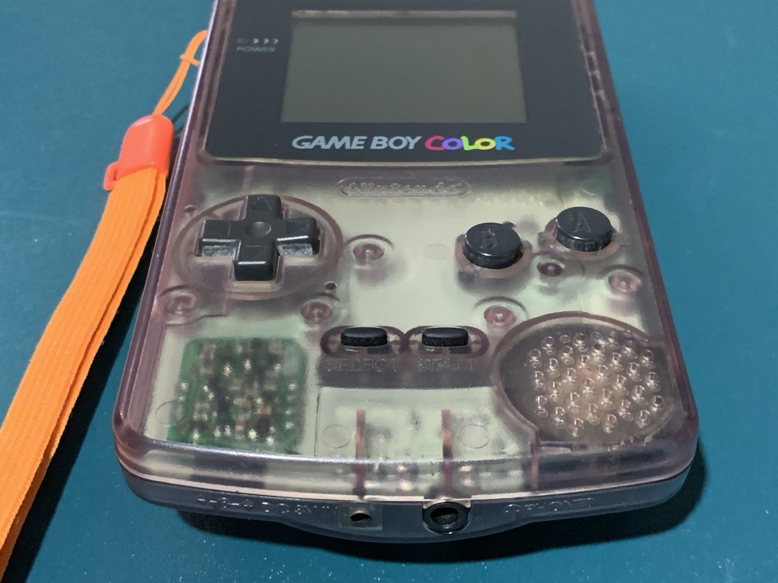 Game Boy Color Atomic Purple Nintendo Backcover Missing Skeleton CGB-S-SA Repair