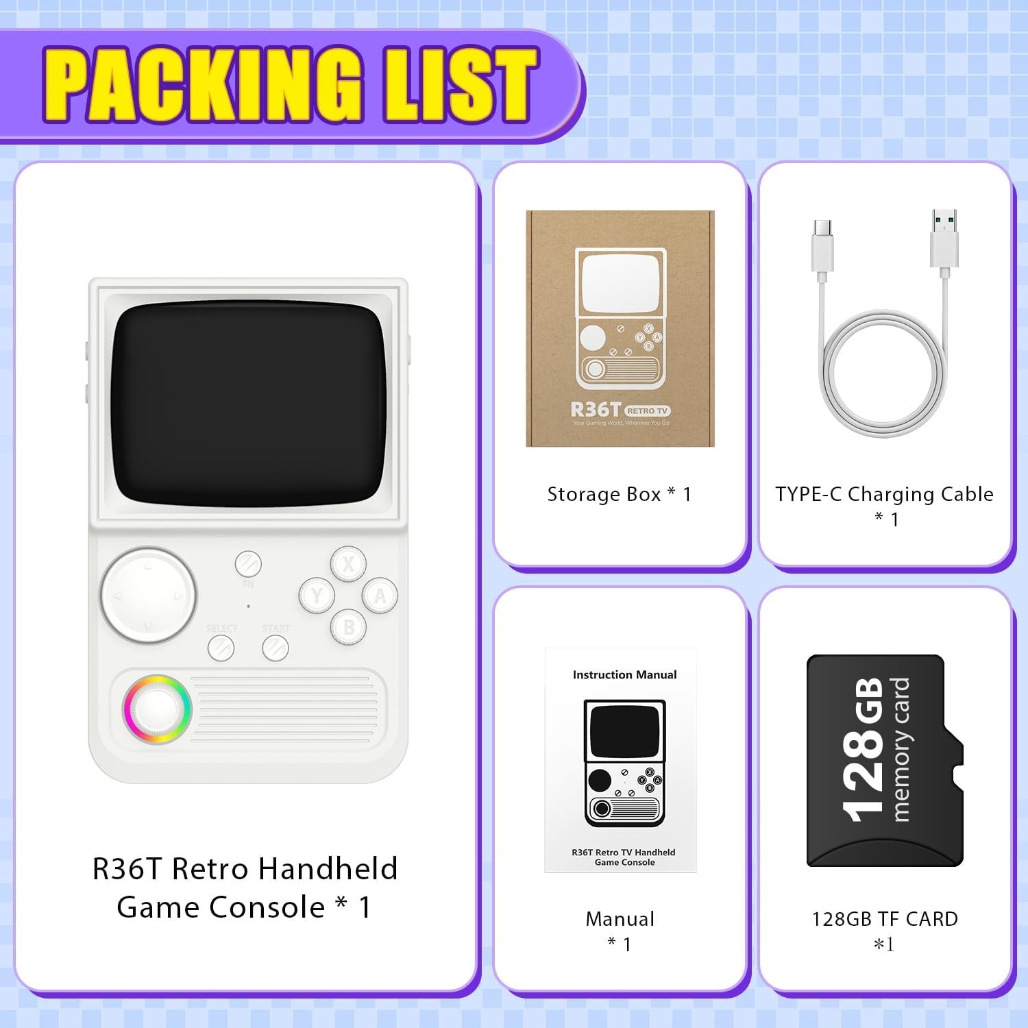 Gaming Console with 64GB Memory and Multiplayer Features for Retro Enthusiasts