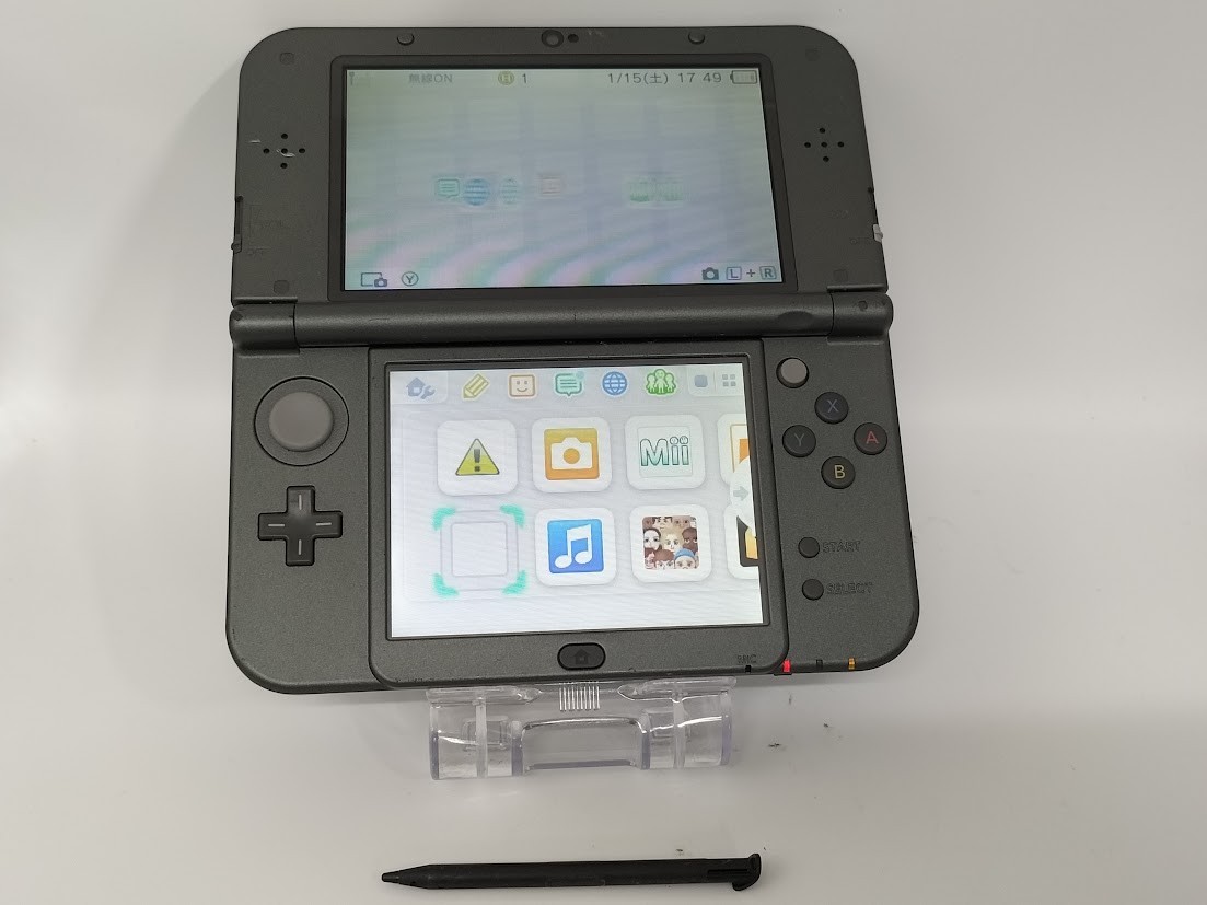 B7151 Nintendo new 3DS LL XL console Metallic Black Japan w/pen fx