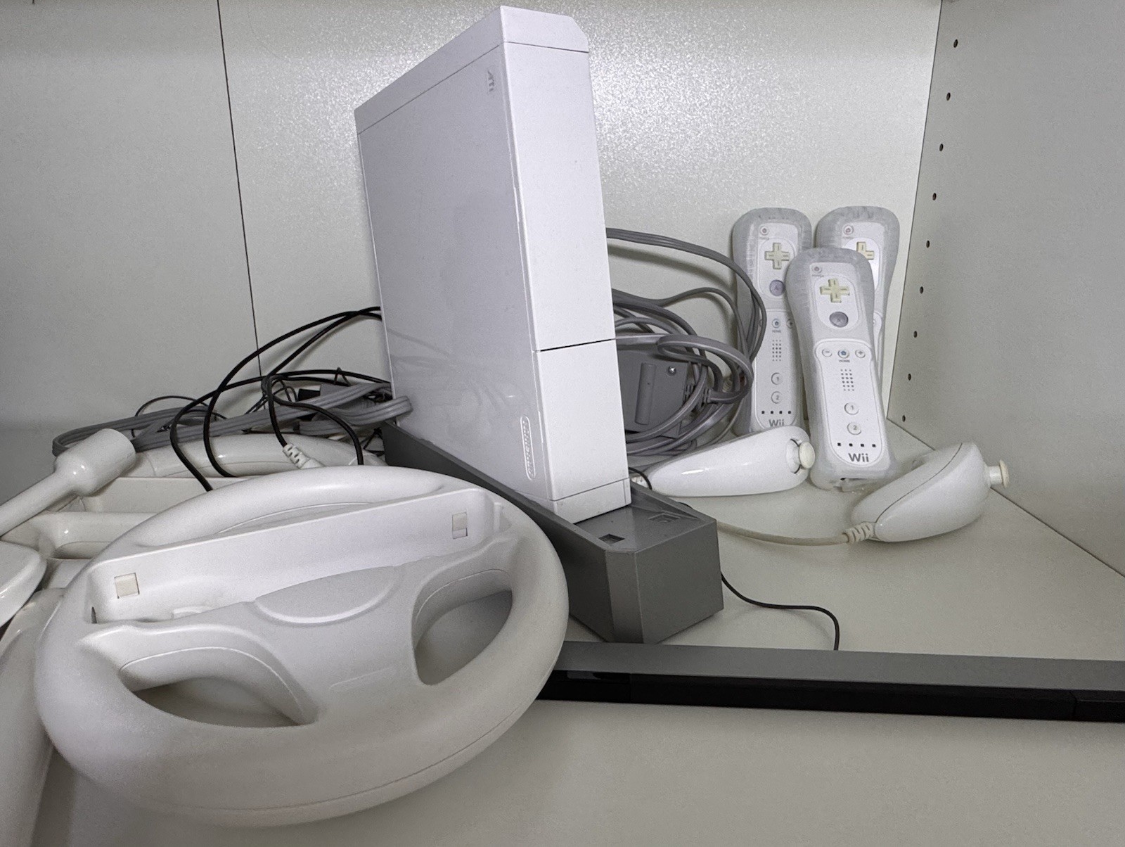 Nintendo Wii White Console Bundle | 3 Remotes, 2 Nunchuks, Accessories