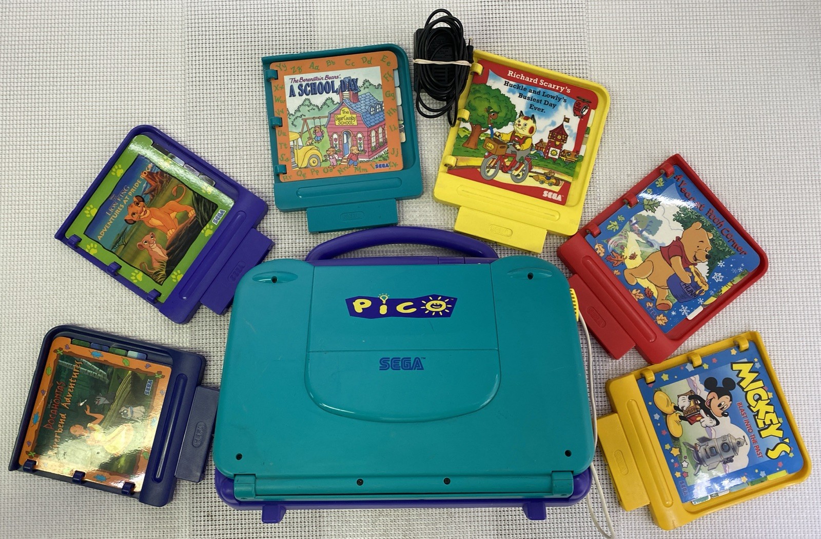 Sega Pico Edutainment System Video Game Console With Games Tested