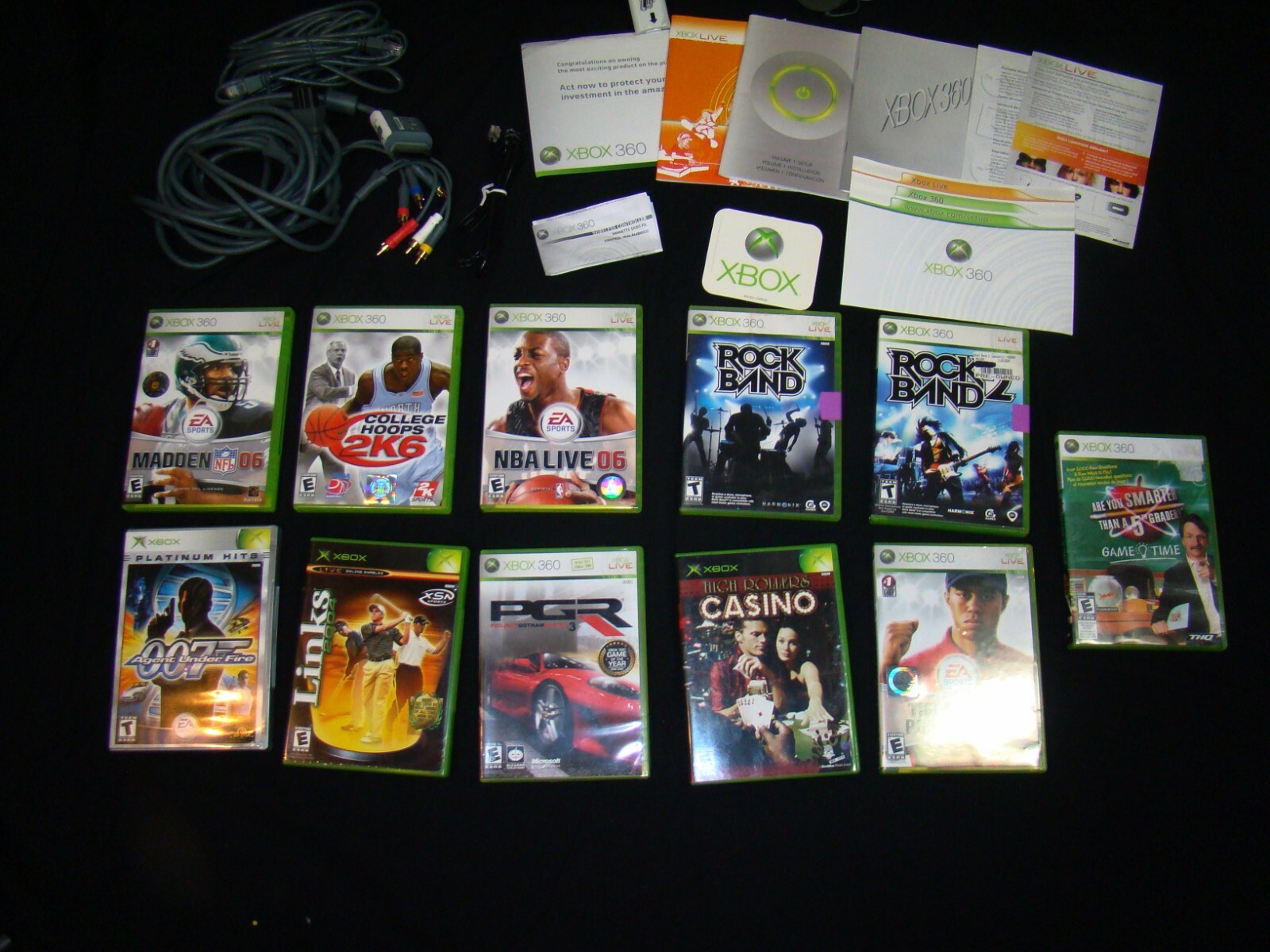 Original Microsoft Xbox 360 60GB PRO Premium System Console White Works 11 Games