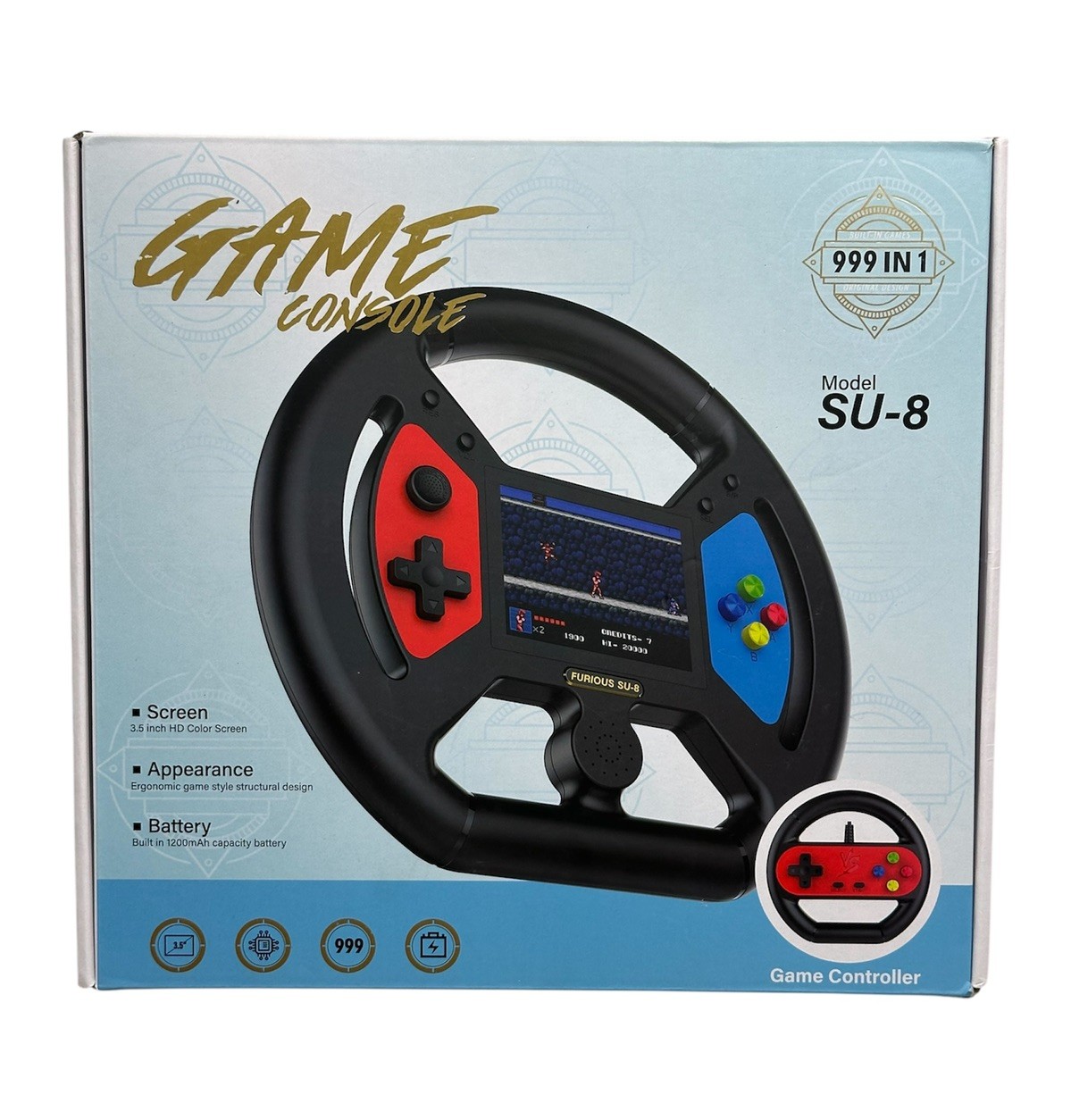 999 in 1 Game Console Furious SU-8 3.5in Color Screen – Open Box – Tested