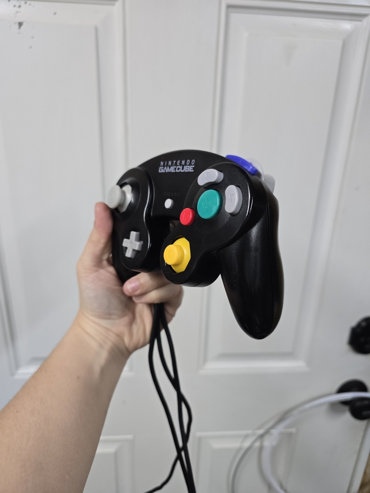 Nintendo GameCube Clear Black Reshell With Black Controller And 2 Games