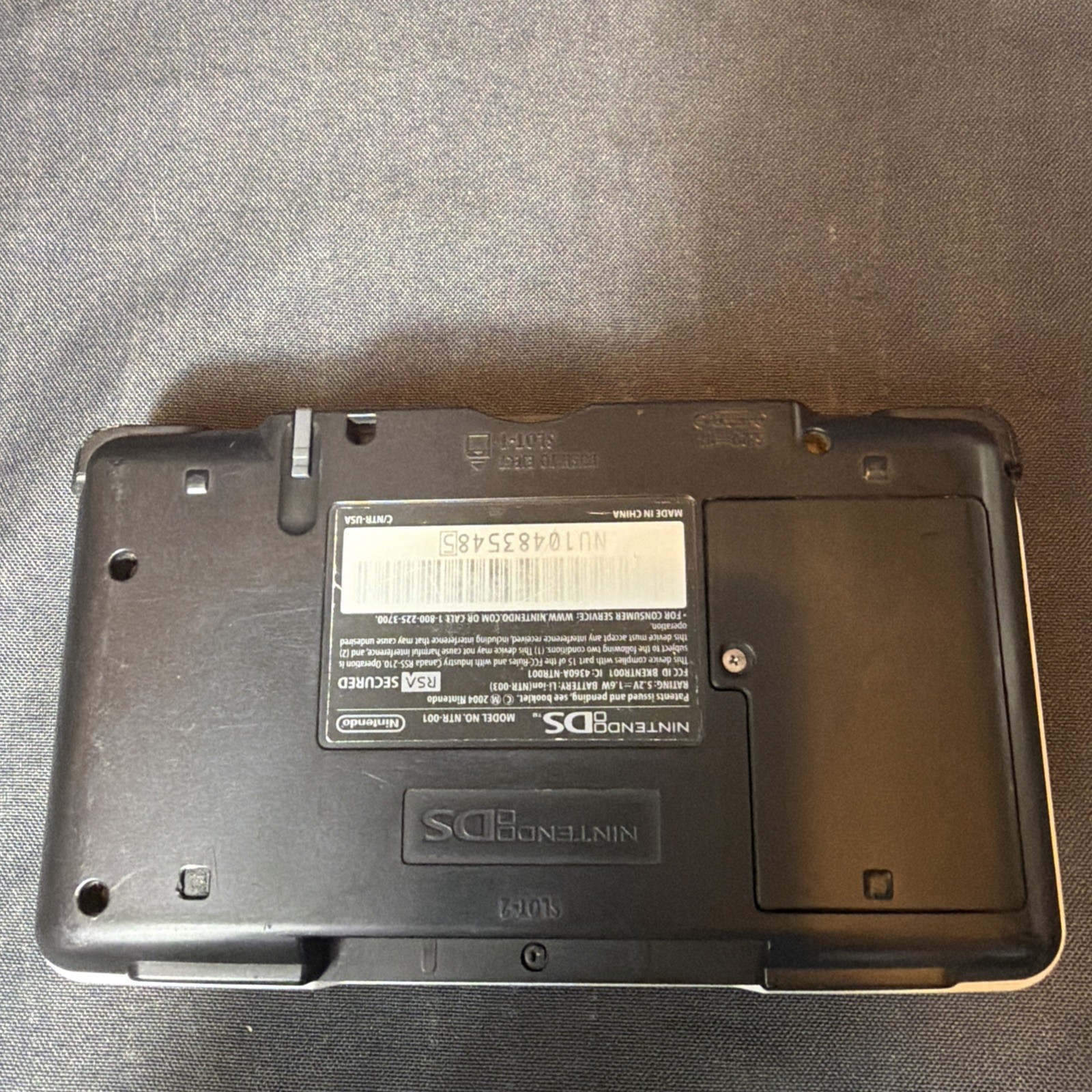 Nintendo DS Original Console NTR-001 Titanium Silver w/ charger – Working (READ)