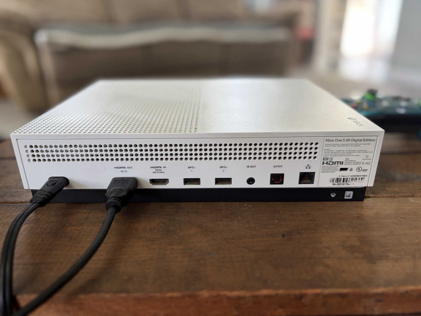 Xbox One S All‑Digital Console (White) W/ Controller Power Cord & HDMI