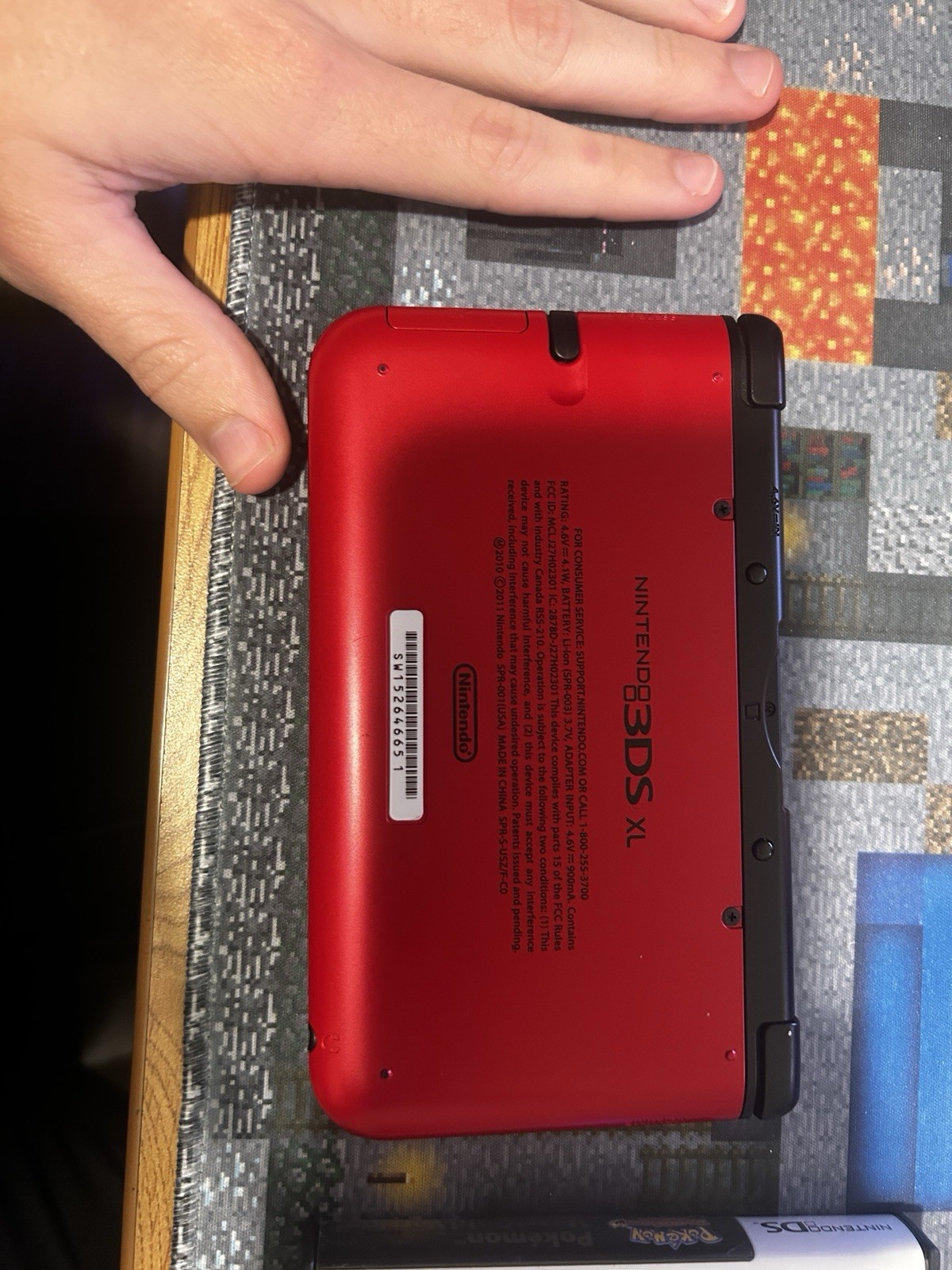 Nintendo 3DS XL Red/Black w/ Charger, Pokemon HeartGold CIB, Pokemon Pearl