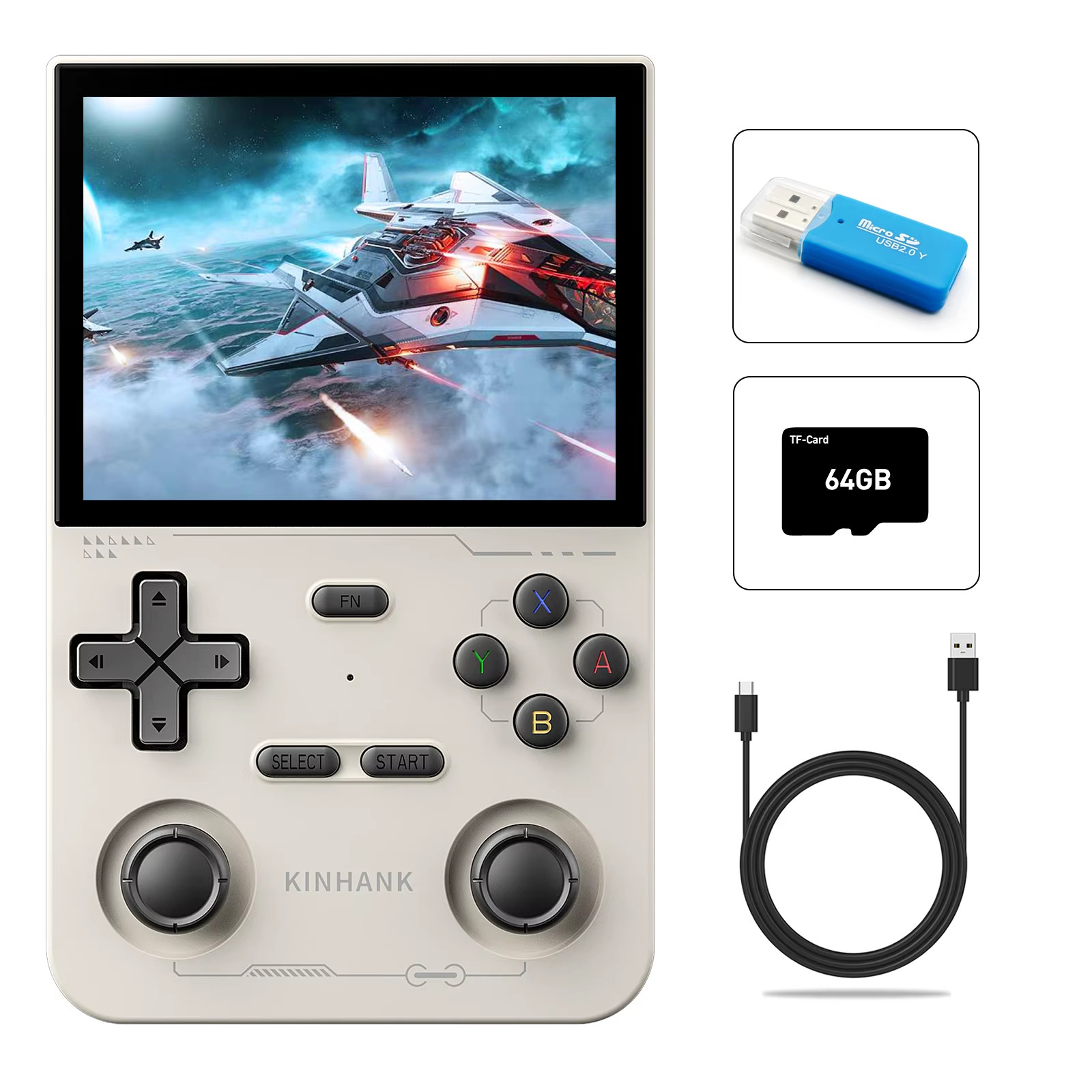 K36 Retro Handheld Video Game Console 500Nit 3.5 Inch IPS Screen 16000 Games Emu
