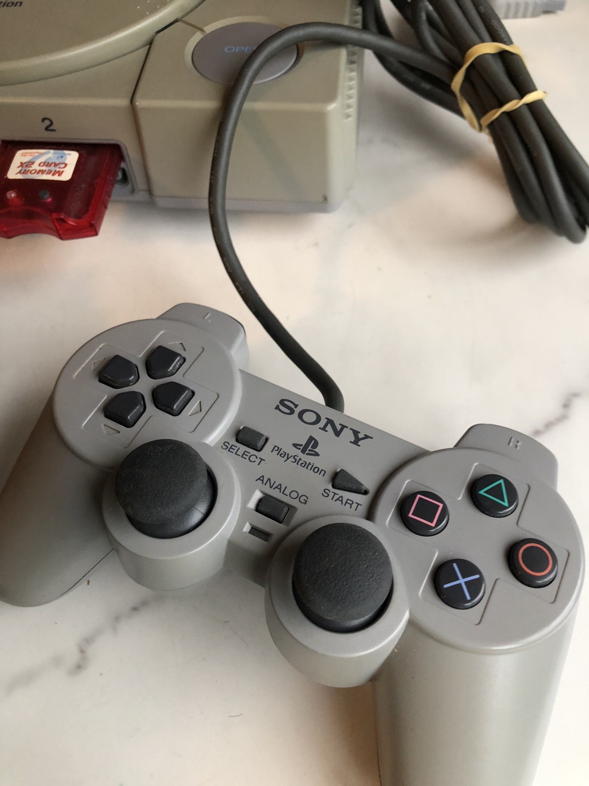 Bundle Sony PlayStation 1 PS1 Console w/ 12 Games Controller & 2Memory TESTED