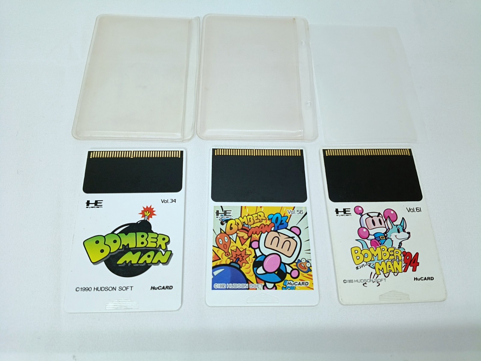 PC Engine CORE GRAFX console + Bomberman, ’93, ’94 Case game set NTSC-J Tested