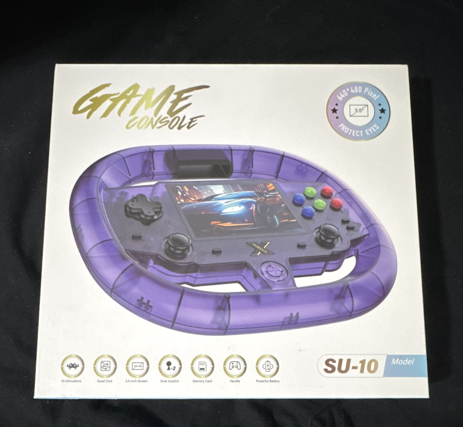 SU-10 Purple Handheld System 64GB 3.5in IPS 640×480 USB-C TF Card