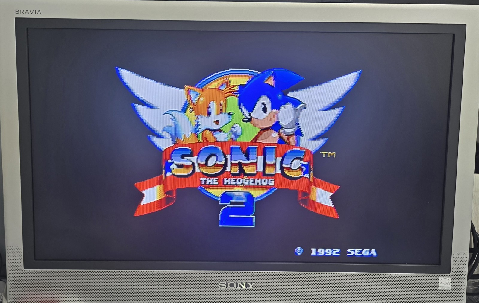 Sega Genesis II Console Model 1631 + 1 Controller & Sonic the Hedgehog 2 TESTED