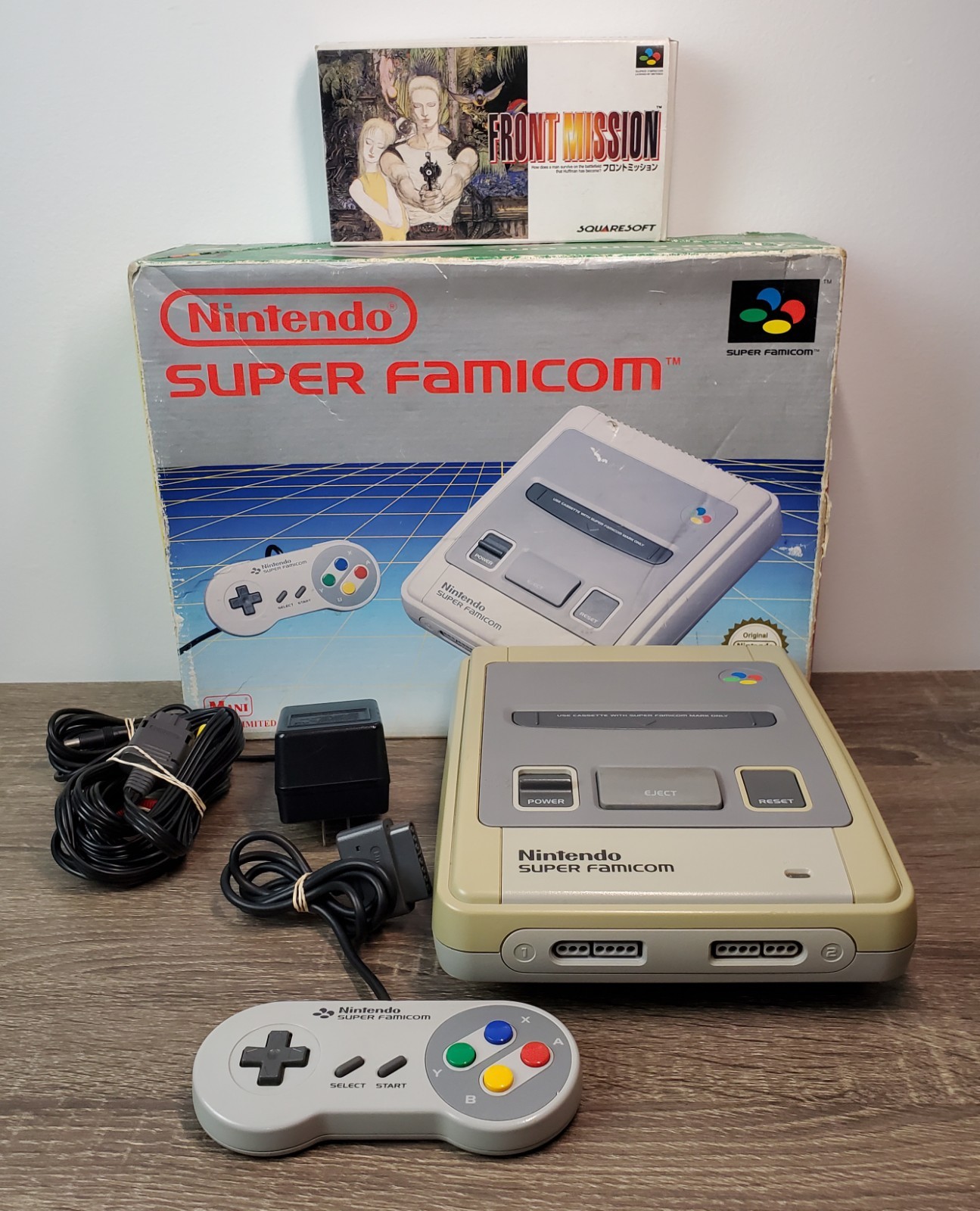 Nintendo Super Famicom Console With Box & Game SHVC-001(Read Description) Tested