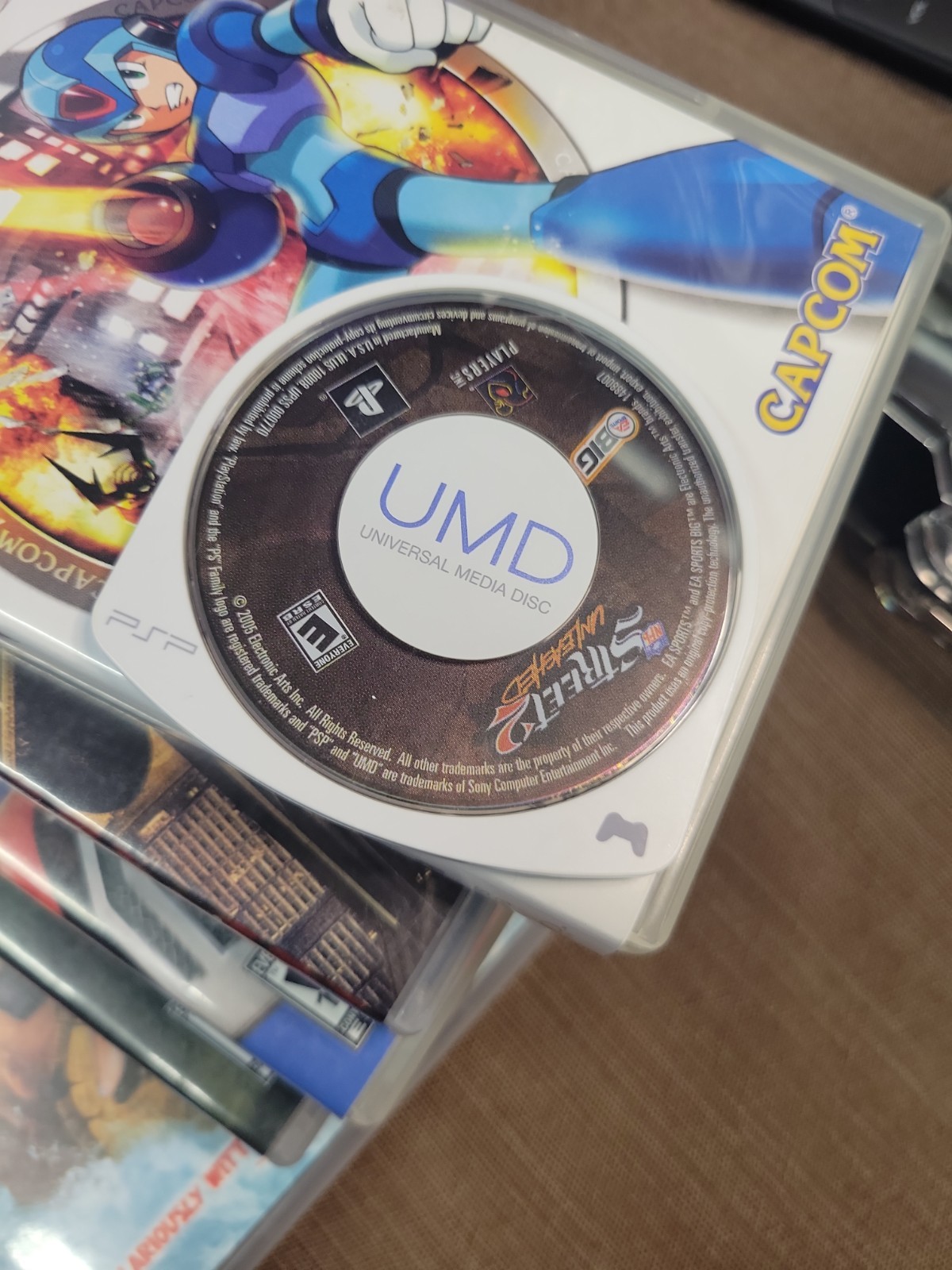 Sony Psp With 4 Games 2 UMD Movies Logitech Case And Ac Adaptor Clean Minty
