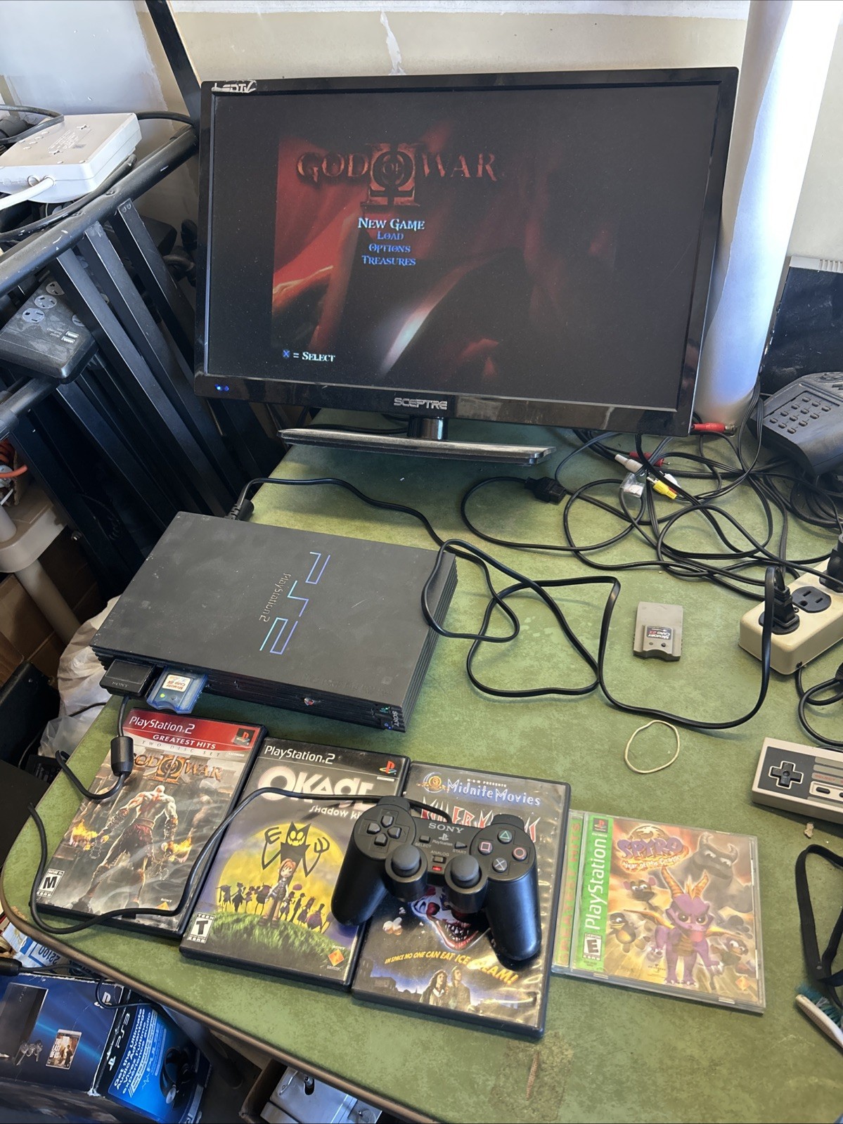 Sony PlayStation 2 PS2 (SCPH-39001) Complete Console Bundle Genuine Controller