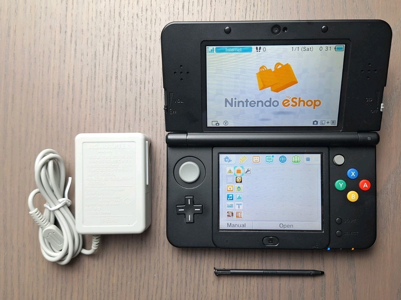 Nintendo New 3DS Black | Charger + 32GB SD Card | Region Free | USA TESTED