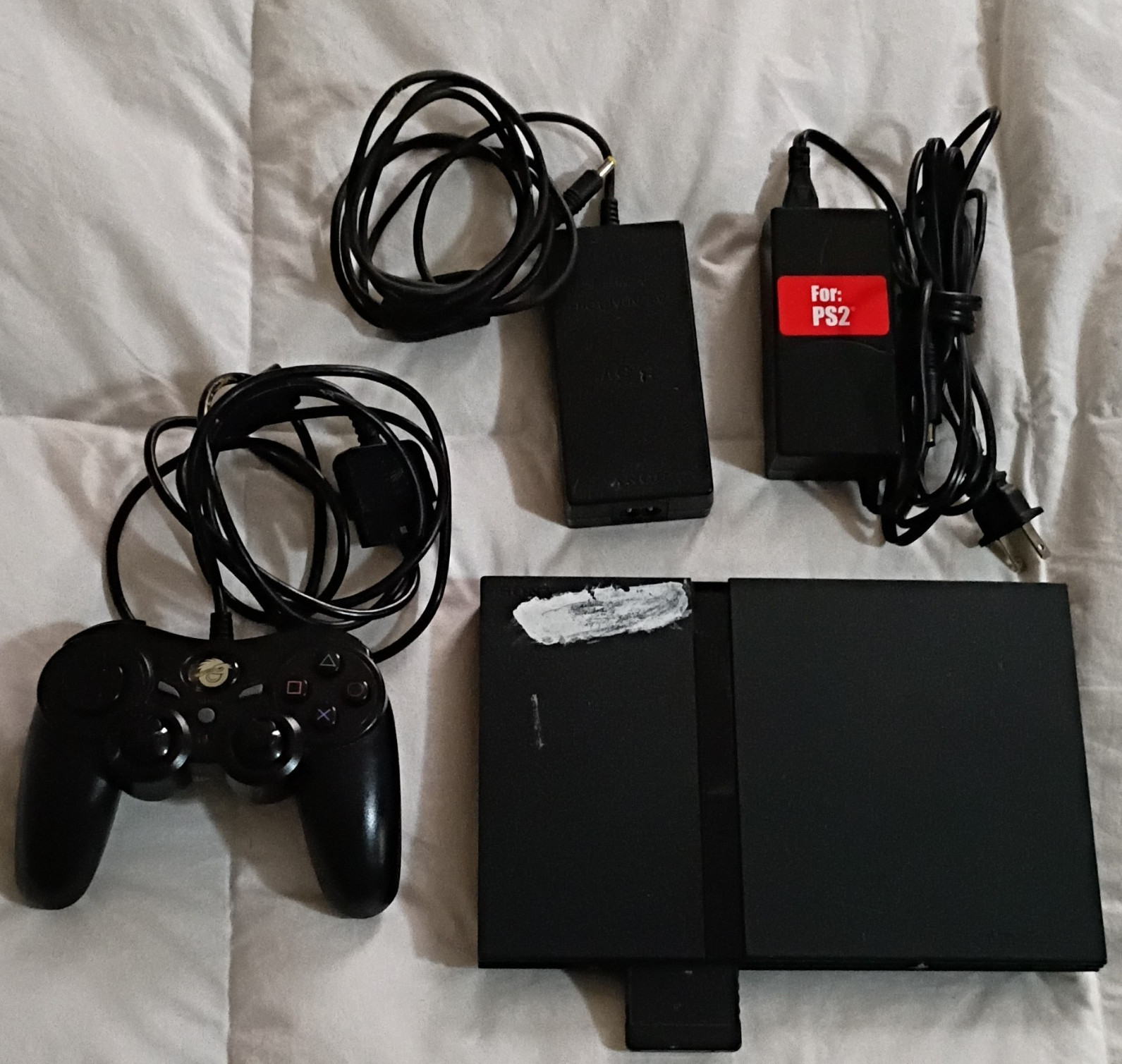 Sony PlayStation 2 Slim PS2 Black Bundle Controller AC Adapter 128MB Card