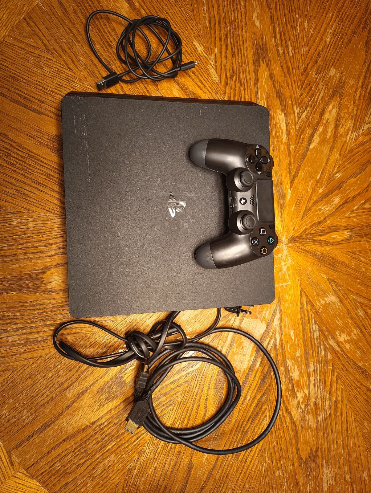 Sony PlayStation 4 Slim PS4 1TB Console – Black W/ Controller & Cables Tested