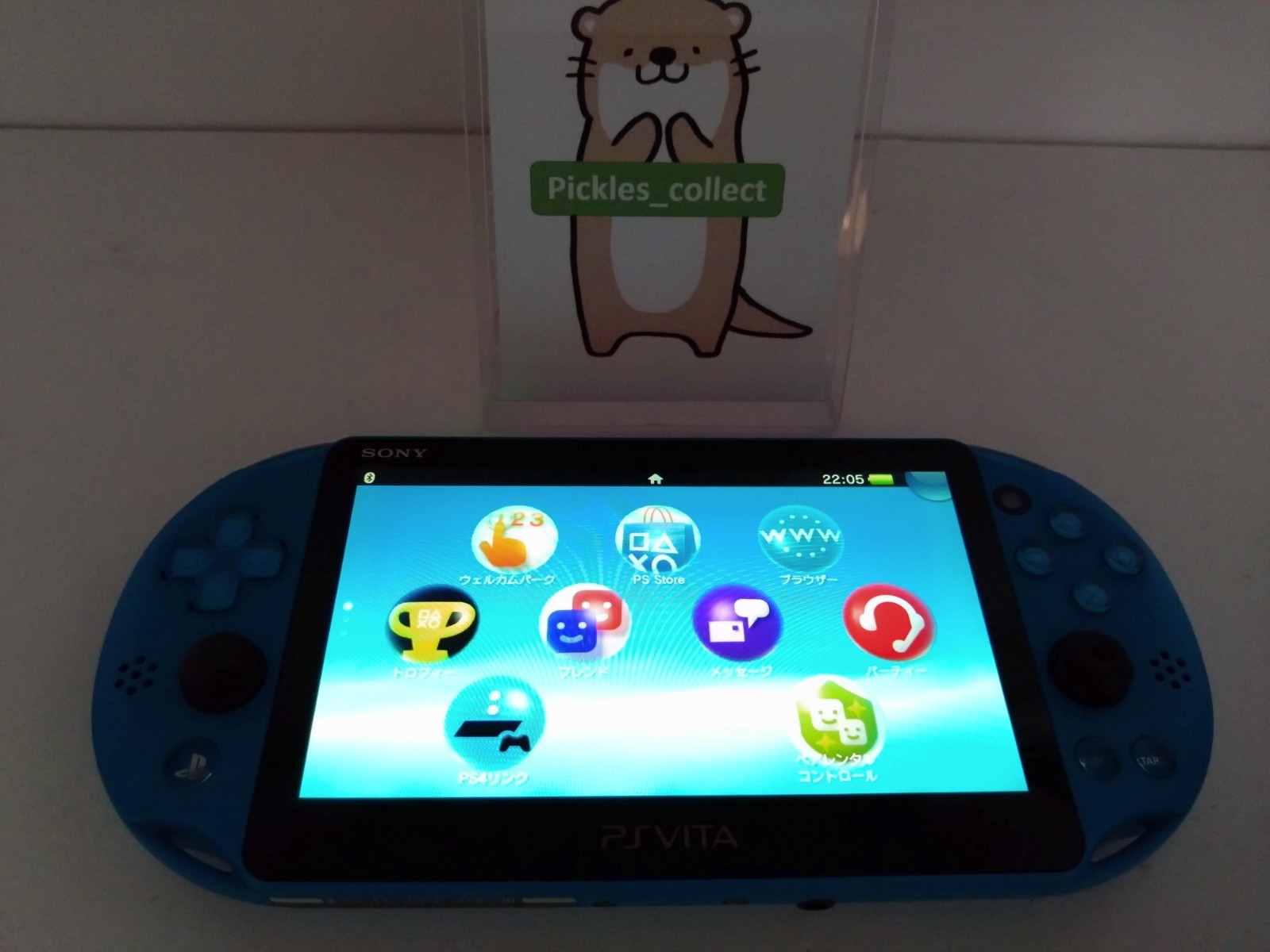 Sony PS Vita Aqua Blue PCH-2000 ZA23 Console only Wi-Fi PSV Slim Tested 0528K