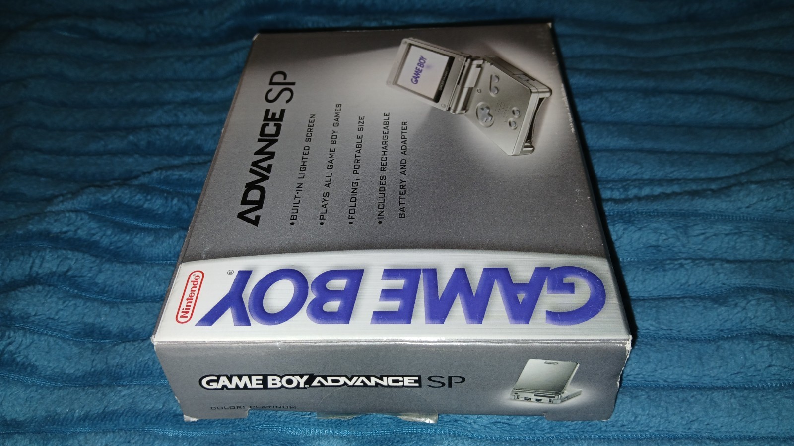 Nintendo Game Boy Advance GBA SP Platinum Near Complete In Box AGS-001 Works