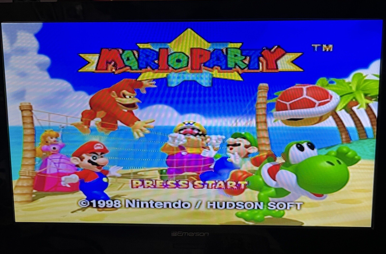 N64 W/ Mario Party 1 & 2 Party Pack Translucent BLUE Nintendo-64 Console System