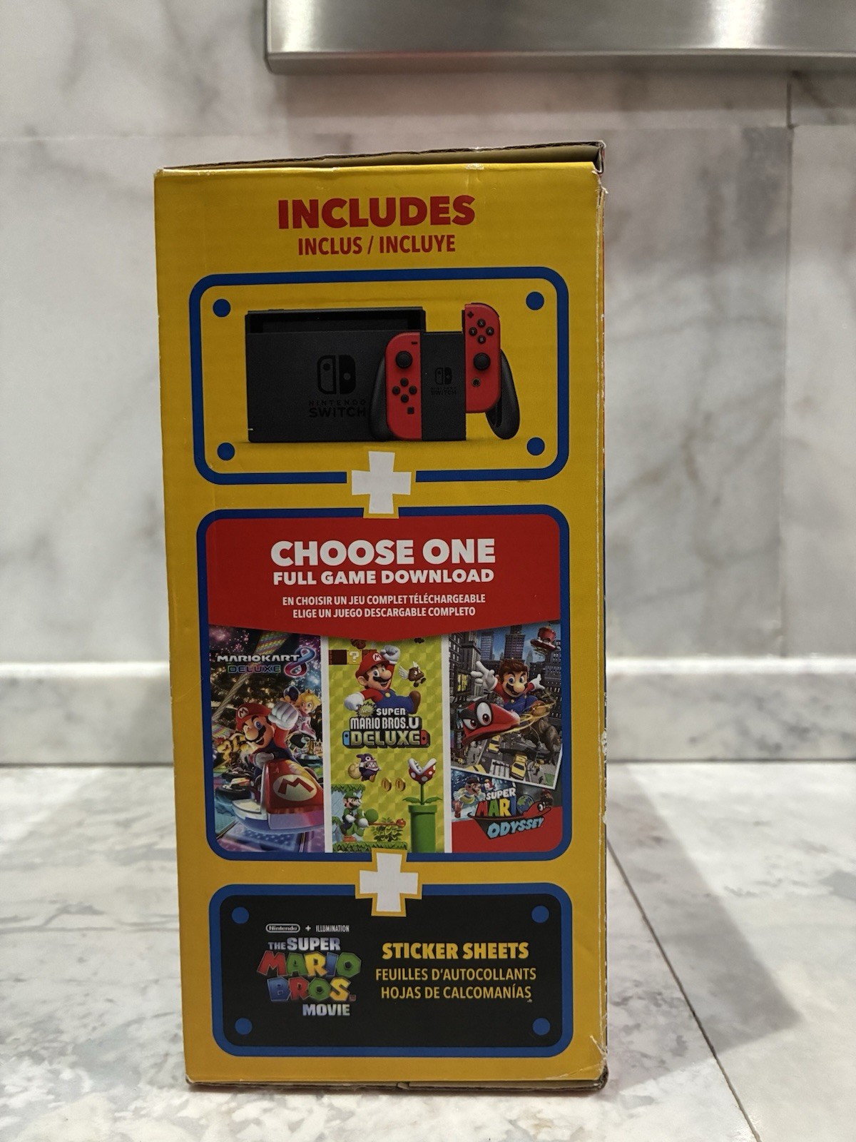 Nintendo Switch Console – Mario Choose One Bundle, Red Controller, New in Box.