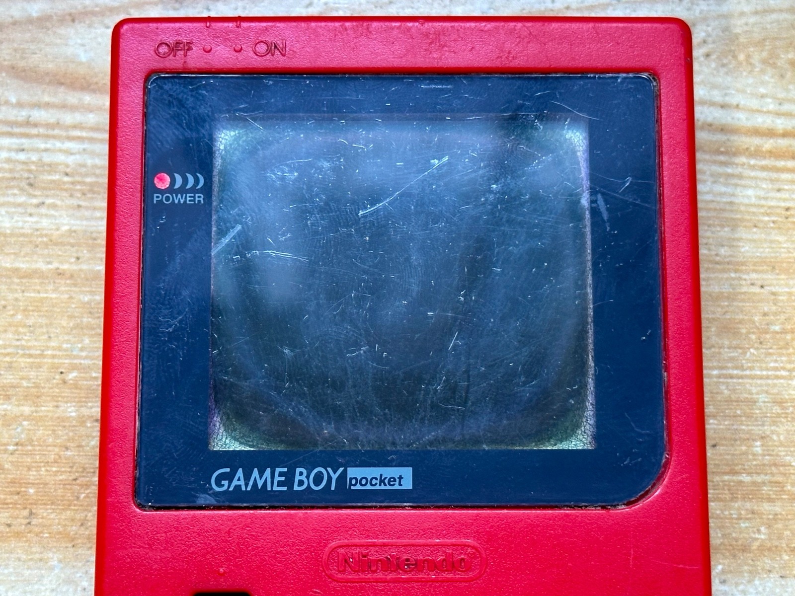 Nintendo Gameboy Pocket MGB-001 Flame Crimson Red Handheld System Console