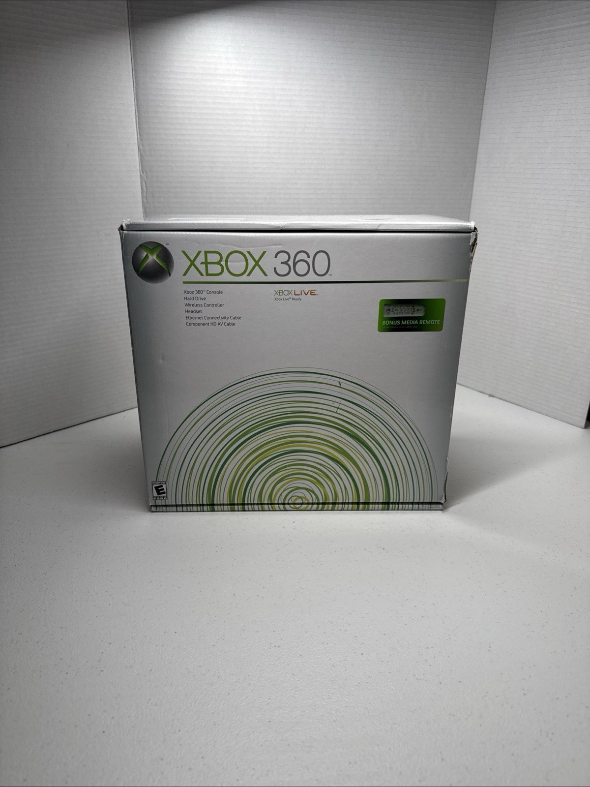Xbox 360 20gb Console W/ Cables, Controller, Headset, Media Remote Great Cond